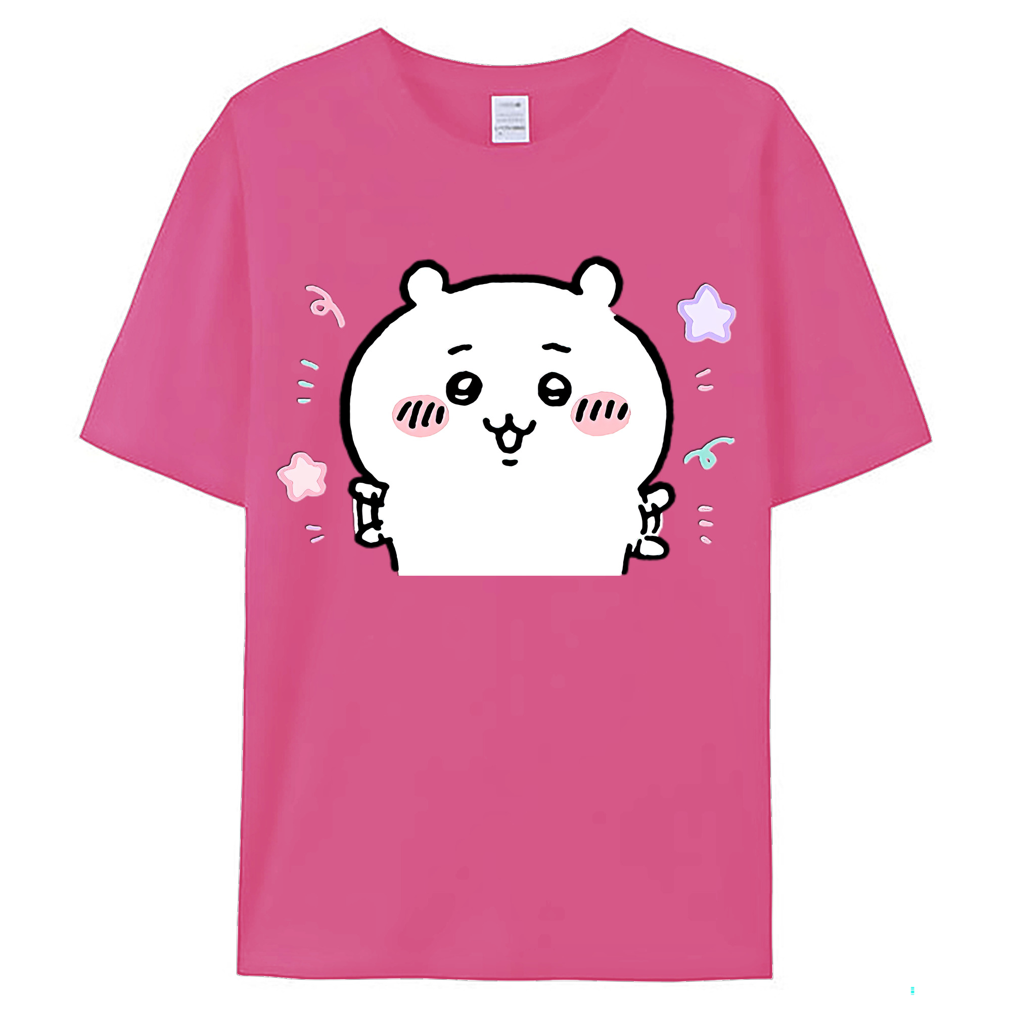 （画像用） ちいかわ ちいかわ Chii-kawa chiikawa レディースカジュアルプリントTシャツ（綿100％）