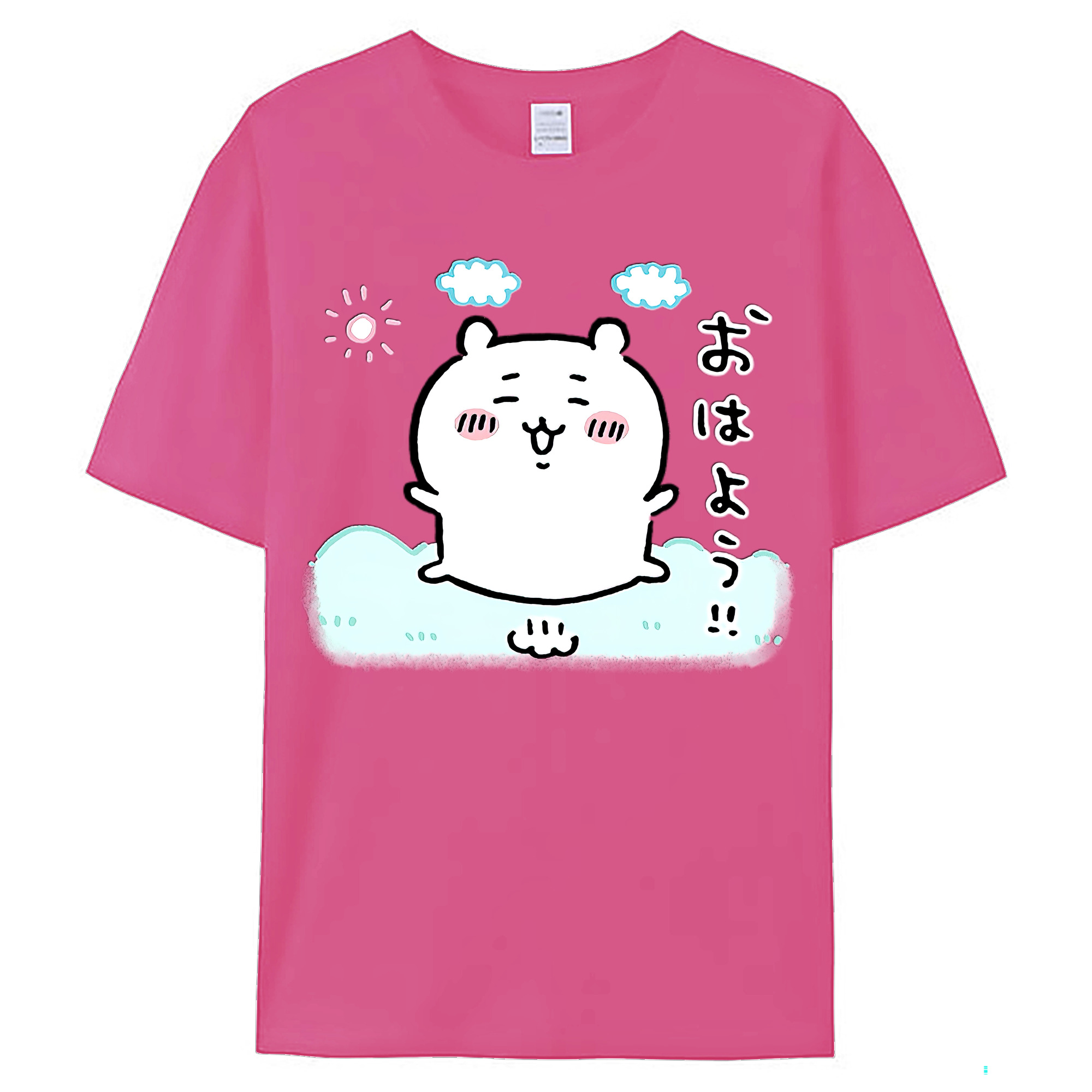 （画像用） ちいかわ ちいかわ Chii-kawa chiikawa レディースカジュアルプリントTシャツ（綿100％）