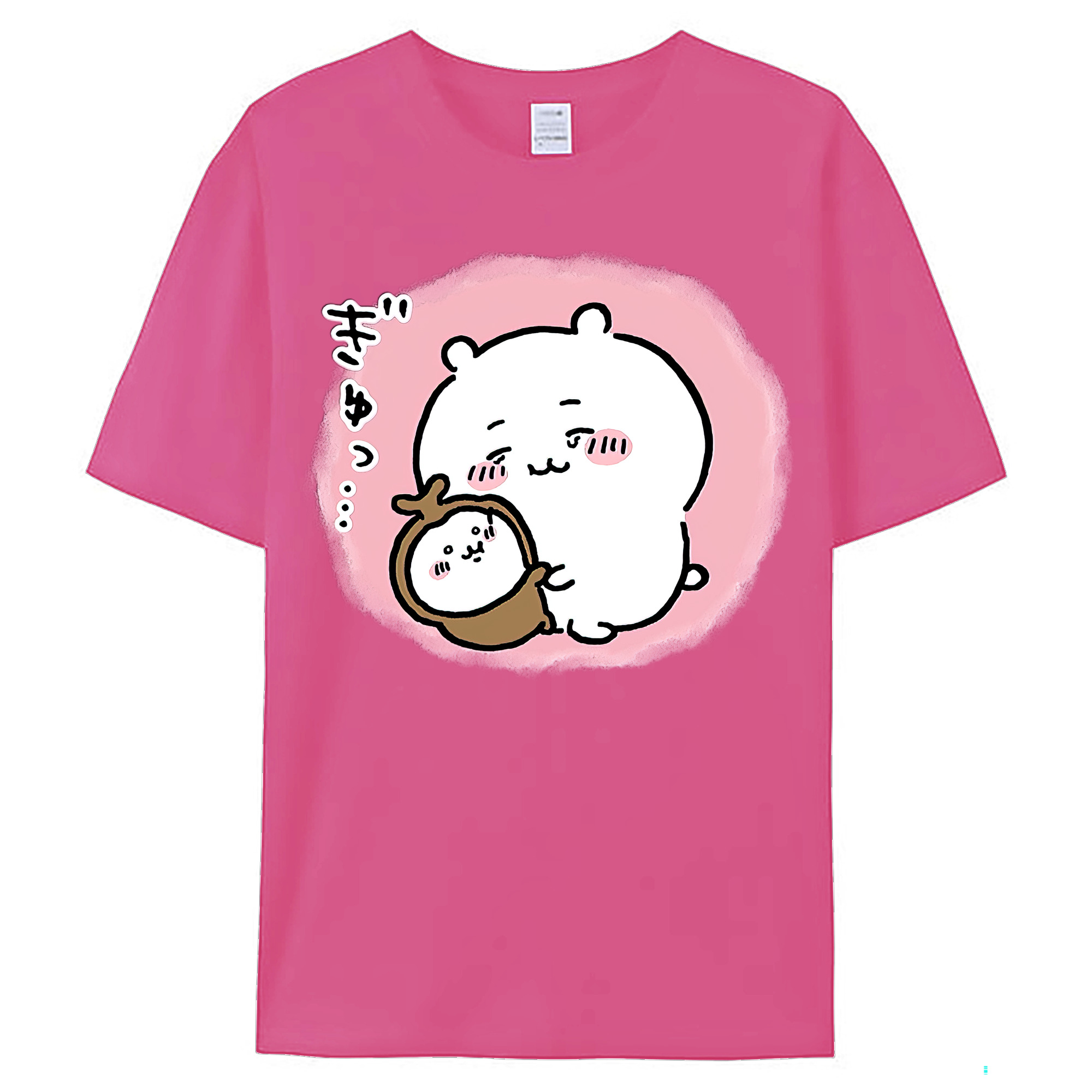 （画像用） ちいかわ ちいかわ Chii-kawa chiikawa レディースカジュアルプリントTシャツ（綿100％）
