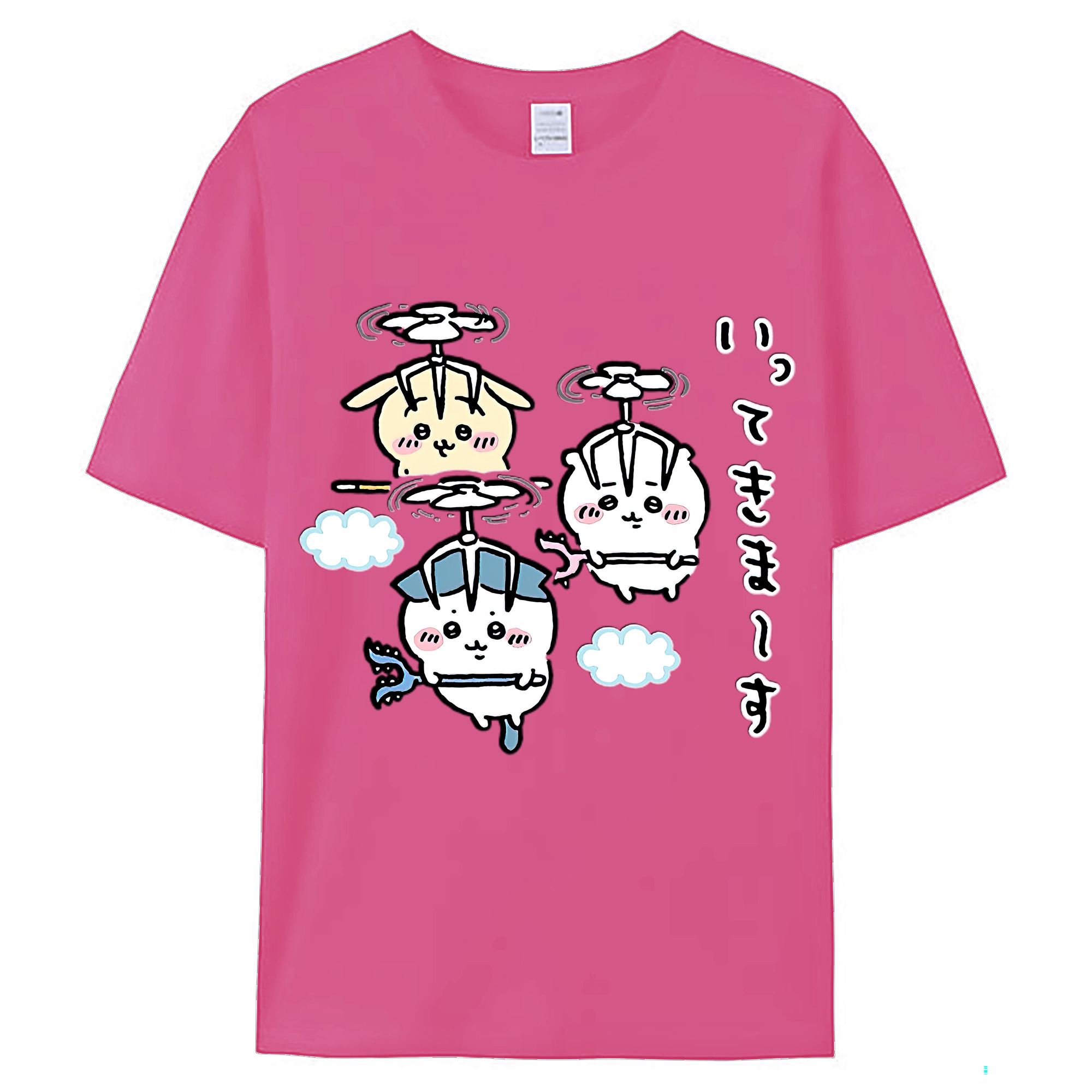 （画像用） ちいかわ ちいかわ Chii-kawa chiikawa レディースカジュアルプリントTシャツ（綿100％）