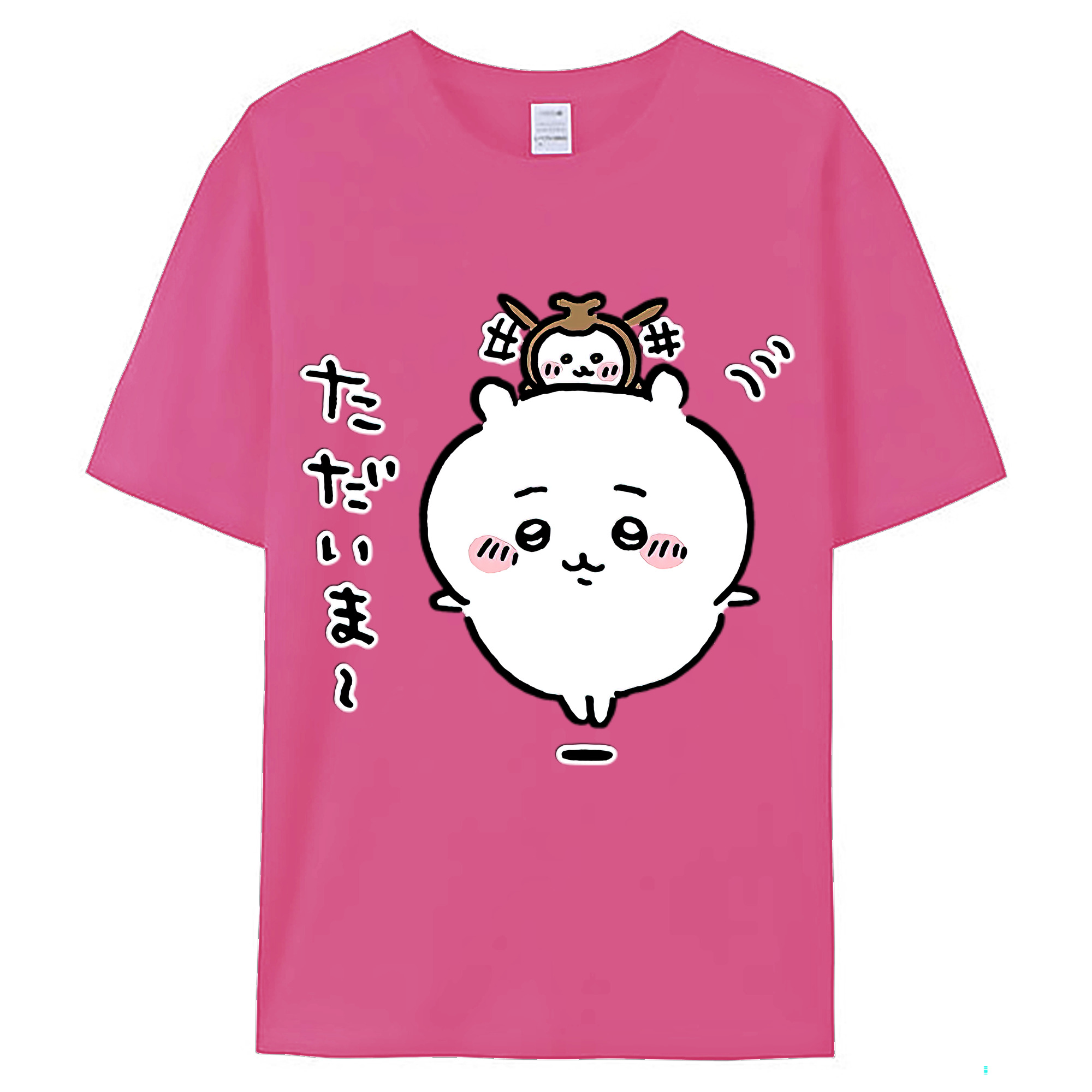 （画像用） ちいかわ ちいかわ Chii-kawa chiikawa レディースカジュアルプリントTシャツ（綿100％）