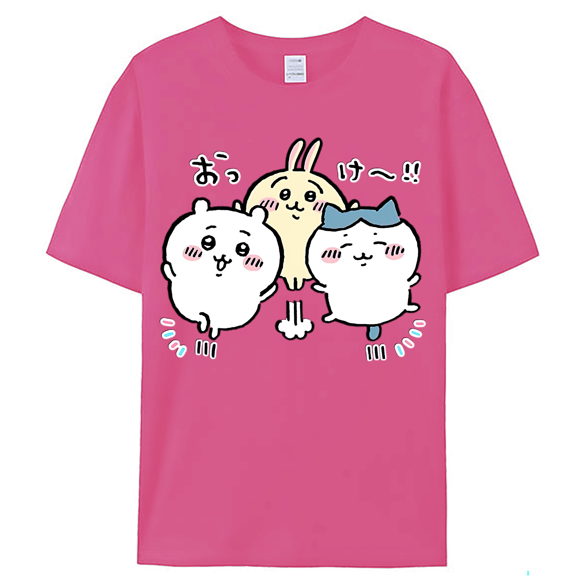 （画像用） ちいかわ ちいかわ Chii-kawa chiikawa レディースカジュアルプリントTシャツ（綿100％）