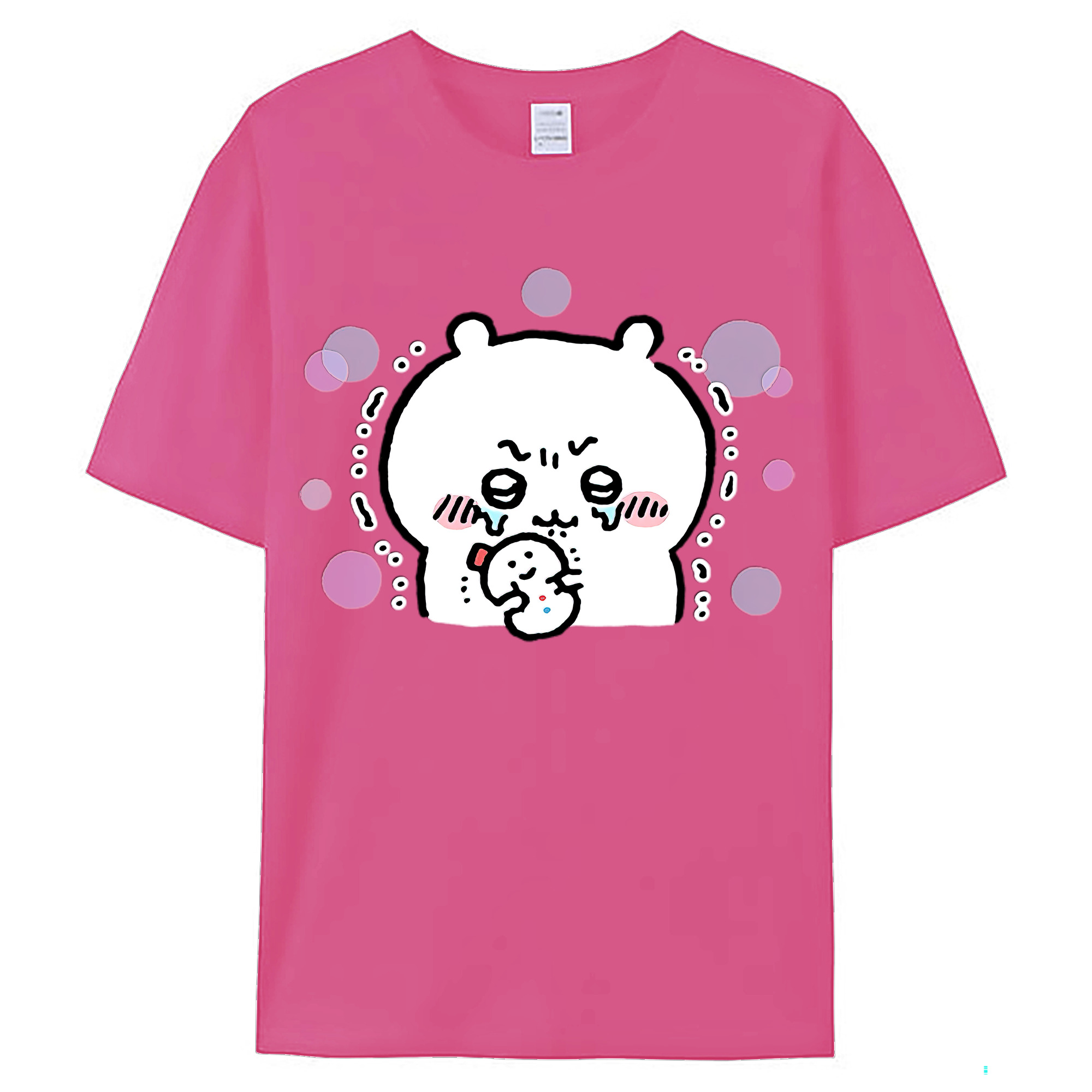 （画像用） ちいかわ ちいかわ Chii-kawa chiikawa レディースカジュアルプリントTシャツ（綿100％）
