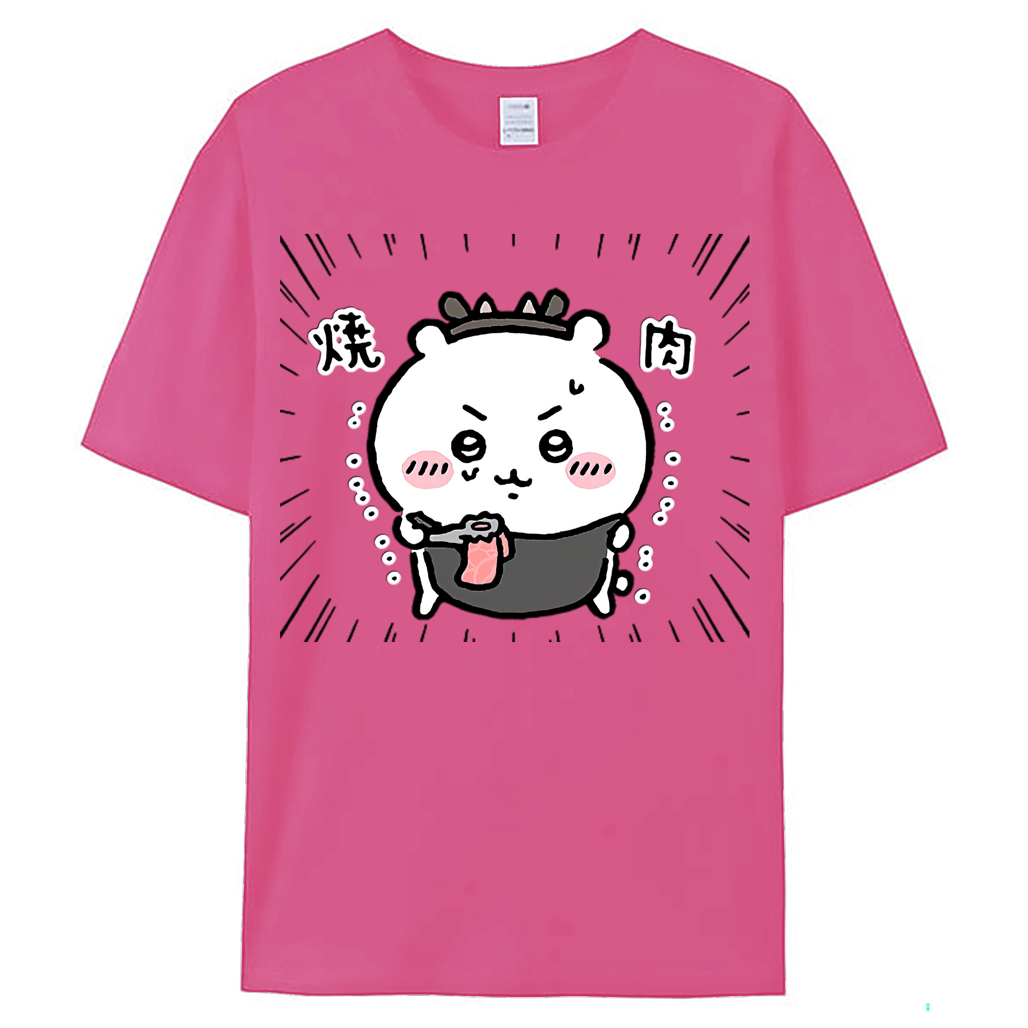（画像用） ちいかわ ちいかわ Chii-kawa chiikawa レディースカジュアルプリントTシャツ（綿100％）