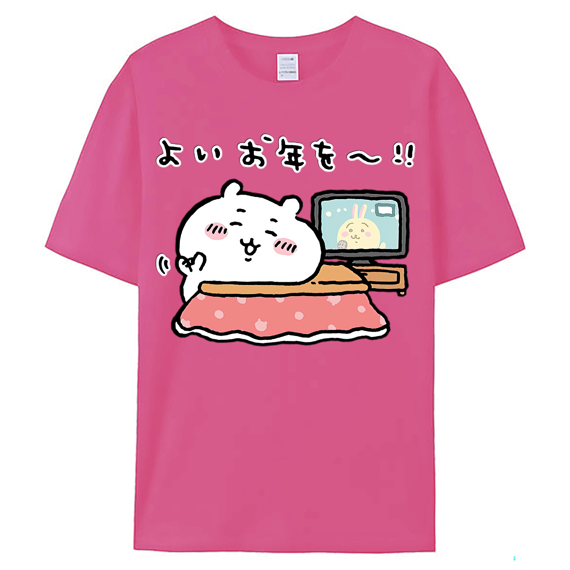 （画像用） ちいかわ ちいかわ Chii-kawa chiikawa レディースカジュアルプリントTシャツ（綿100％）