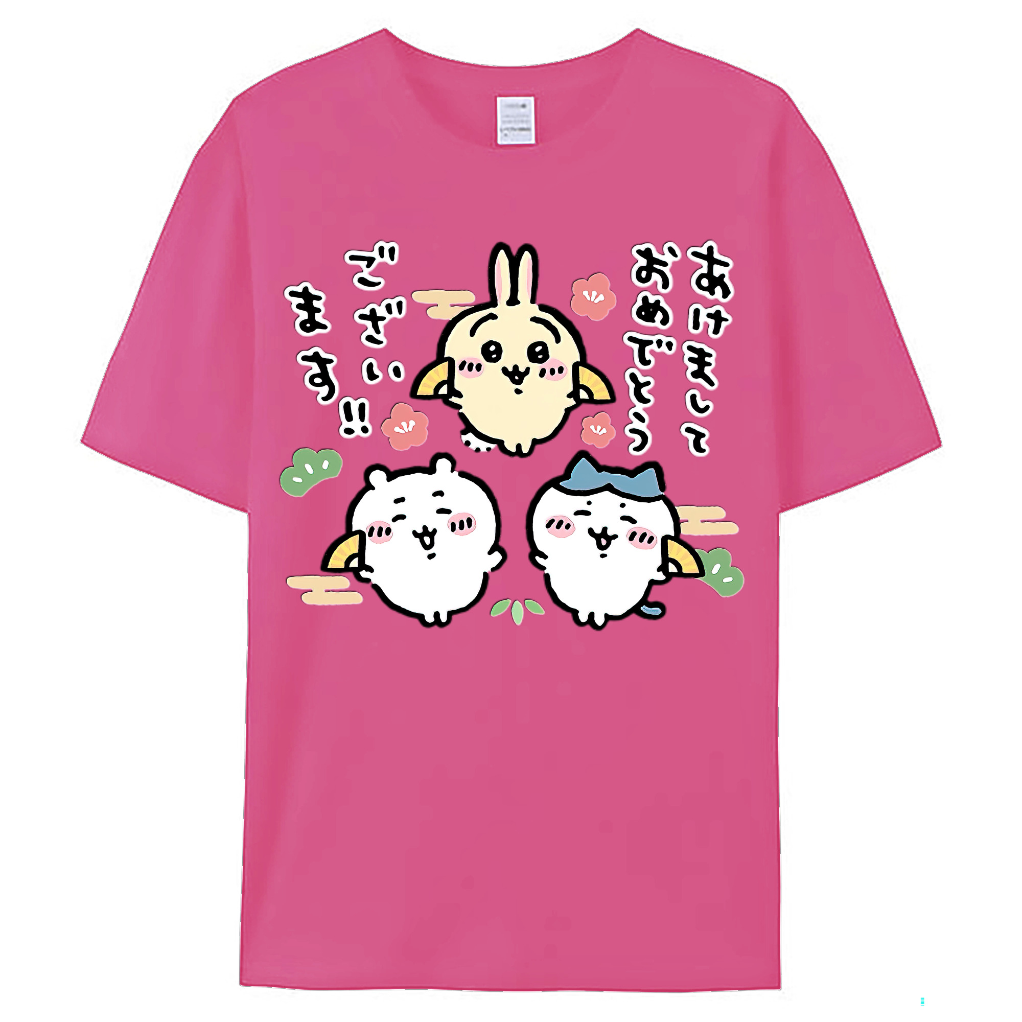 （画像用） ちいかわ ちいかわ Chii-kawa chiikawa レディースカジュアルプリントTシャツ（綿100％）