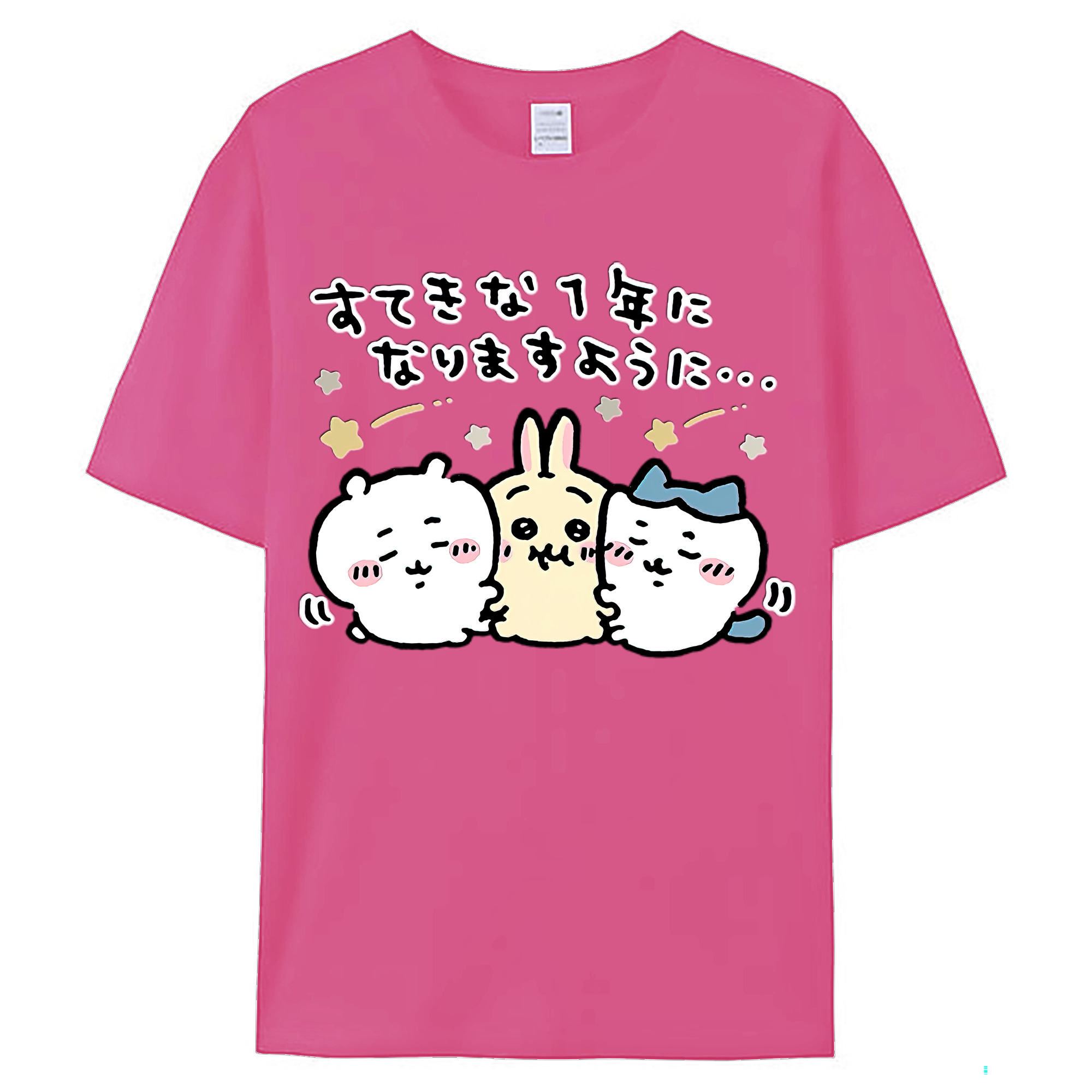 （画像用） ちいかわ ちいかわ Chii-kawa chiikawa レディースカジュアルプリントTシャツ（綿100％）