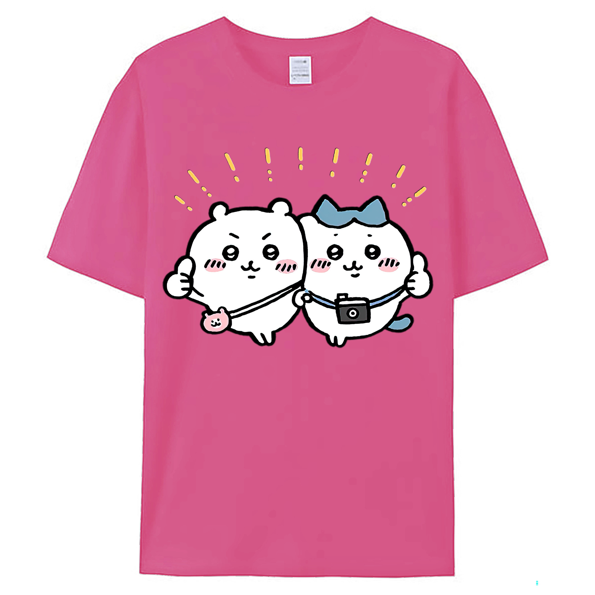 （画像用） ちいかわ ちいかわ Chii-kawa chiikawa レディースカジュアルプリントTシャツ（綿100％）