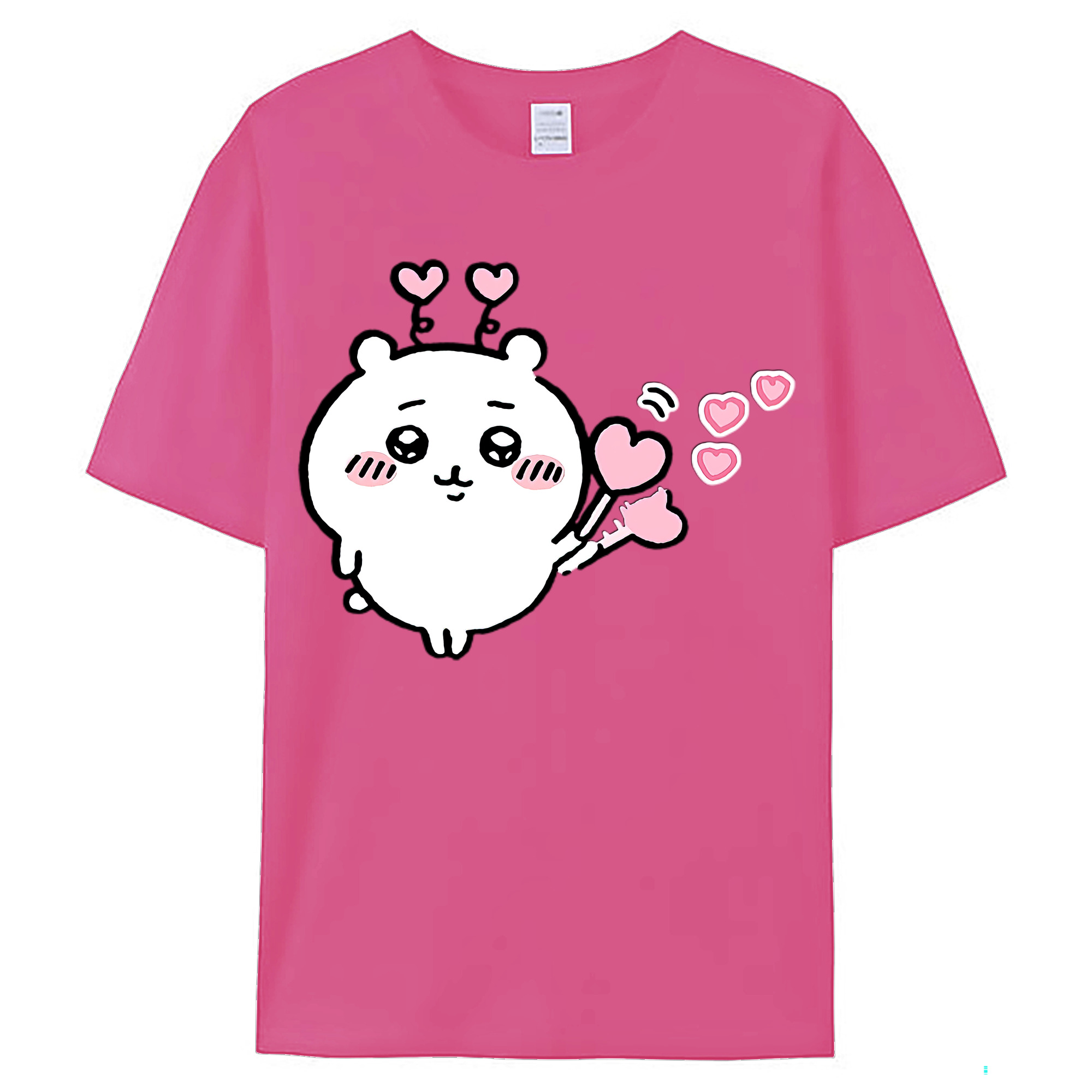 （画像用） ちいかわ ちいかわ Chii-kawa chiikawa レディースカジュアルプリントTシャツ（綿100％）