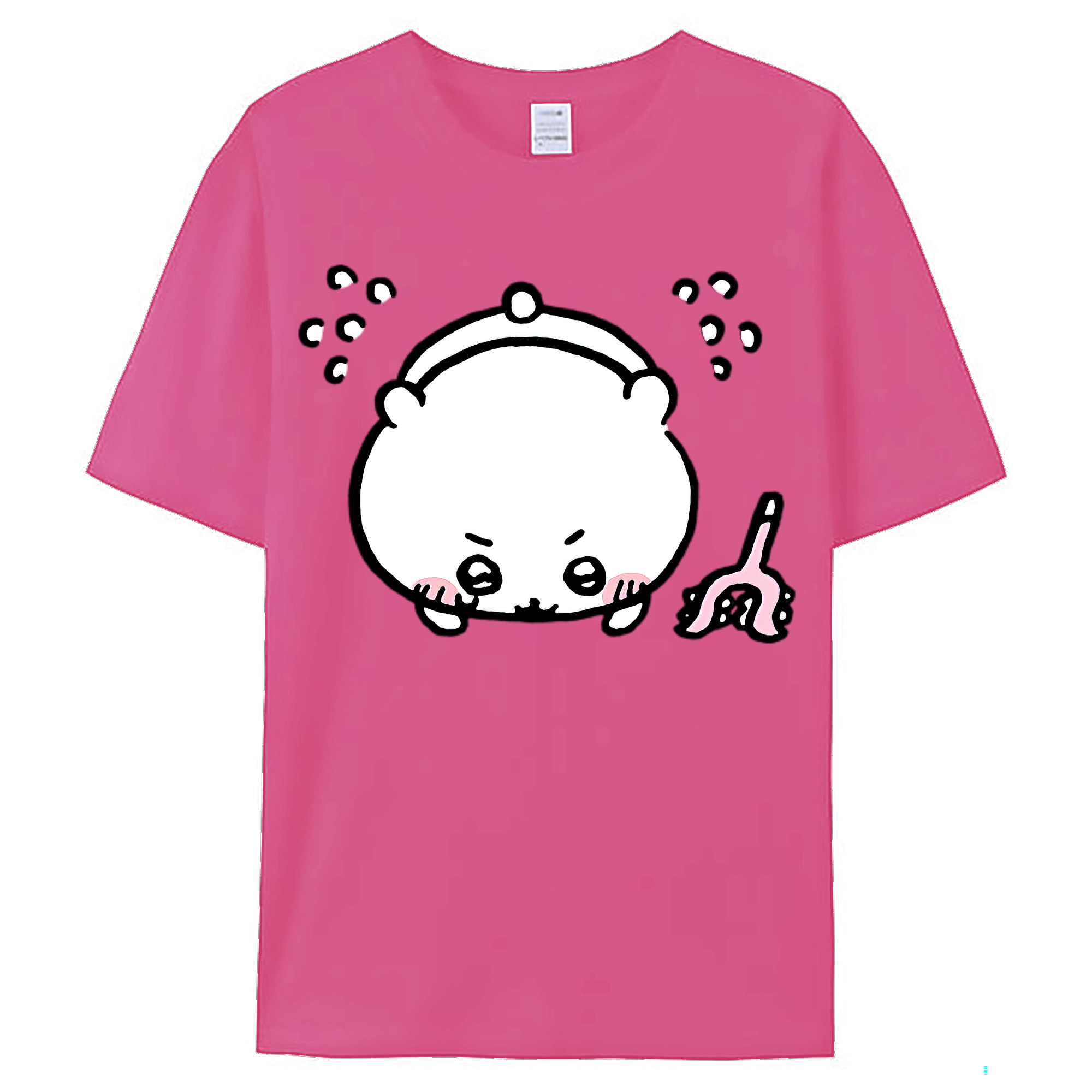 （画像用） ちいかわ ちいかわ Chii-kawa chiikawa レディースカジュアルプリントTシャツ（綿100％）