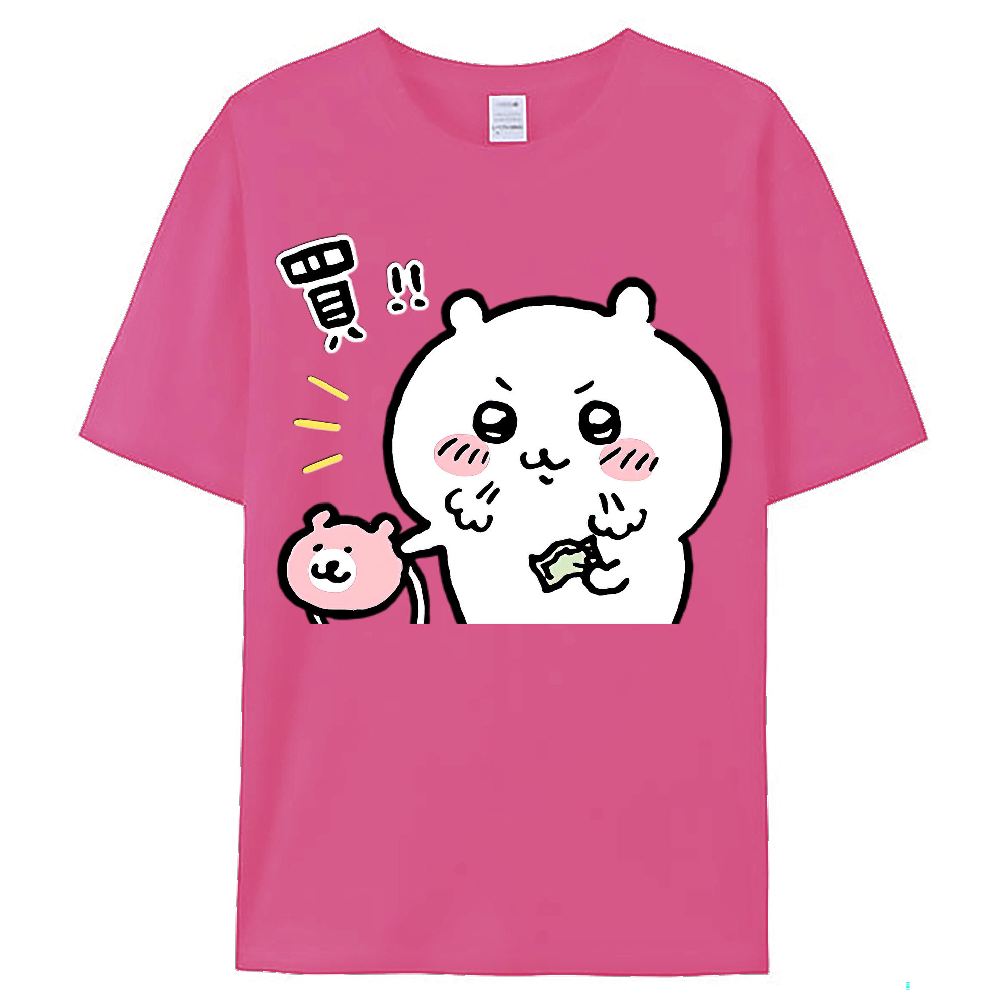 （画像用） ちいかわ ちいかわ Chii-kawa chiikawa レディースカジュアルプリントTシャツ（綿100％）