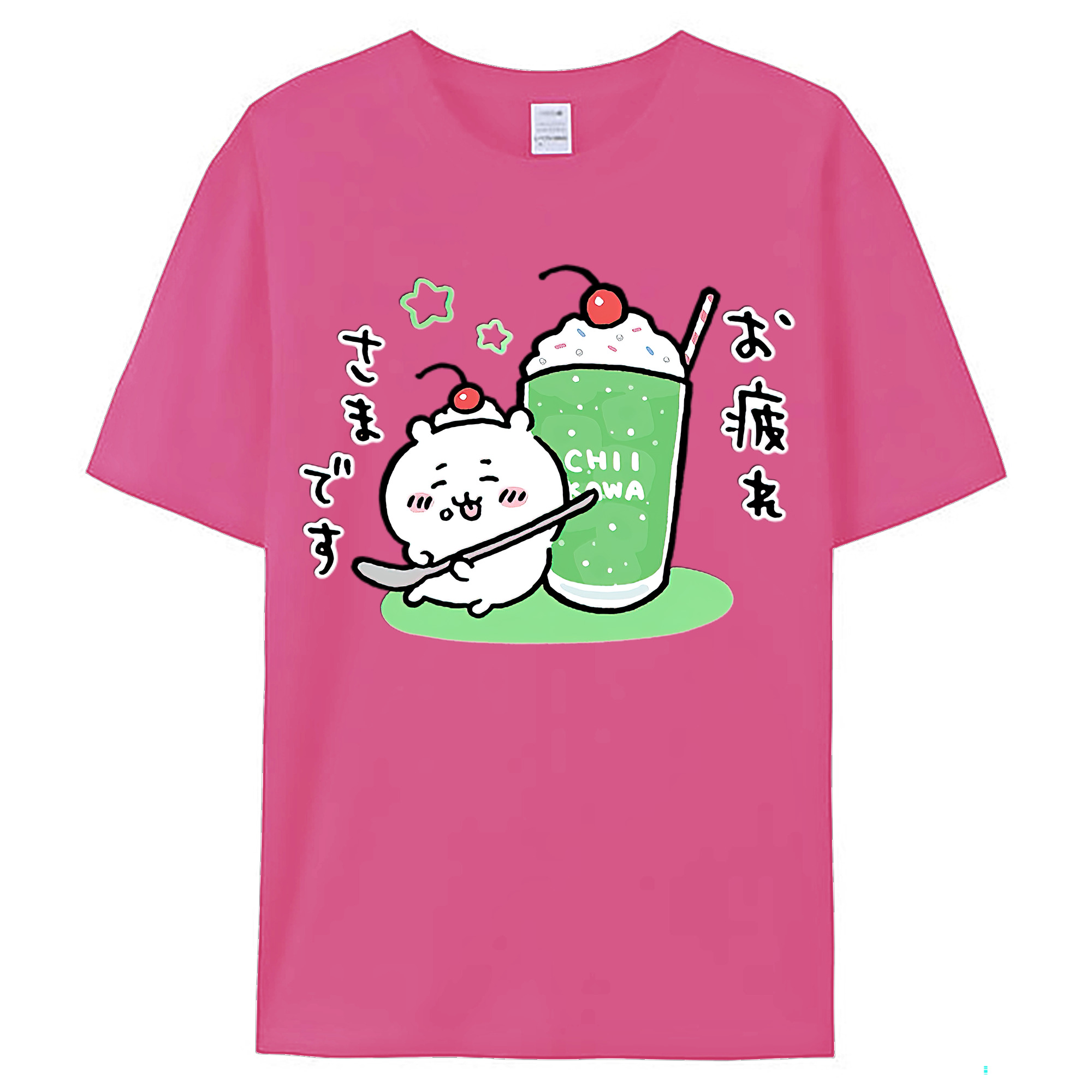 （画像用） ちいかわ ちいかわ Chii-kawa chiikawa レディースカジュアルプリントTシャツ（綿100％）