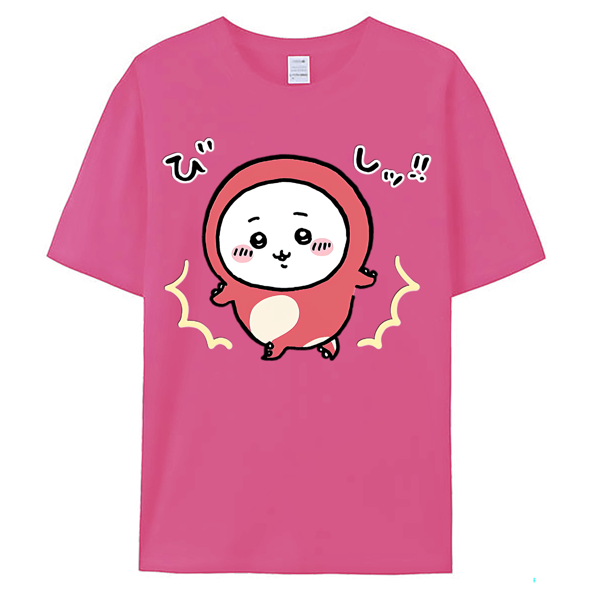 （画像用） ちいかわ ちいかわ Chii-kawa chiikawa レディースカジュアルプリントTシャツ（綿100％）
