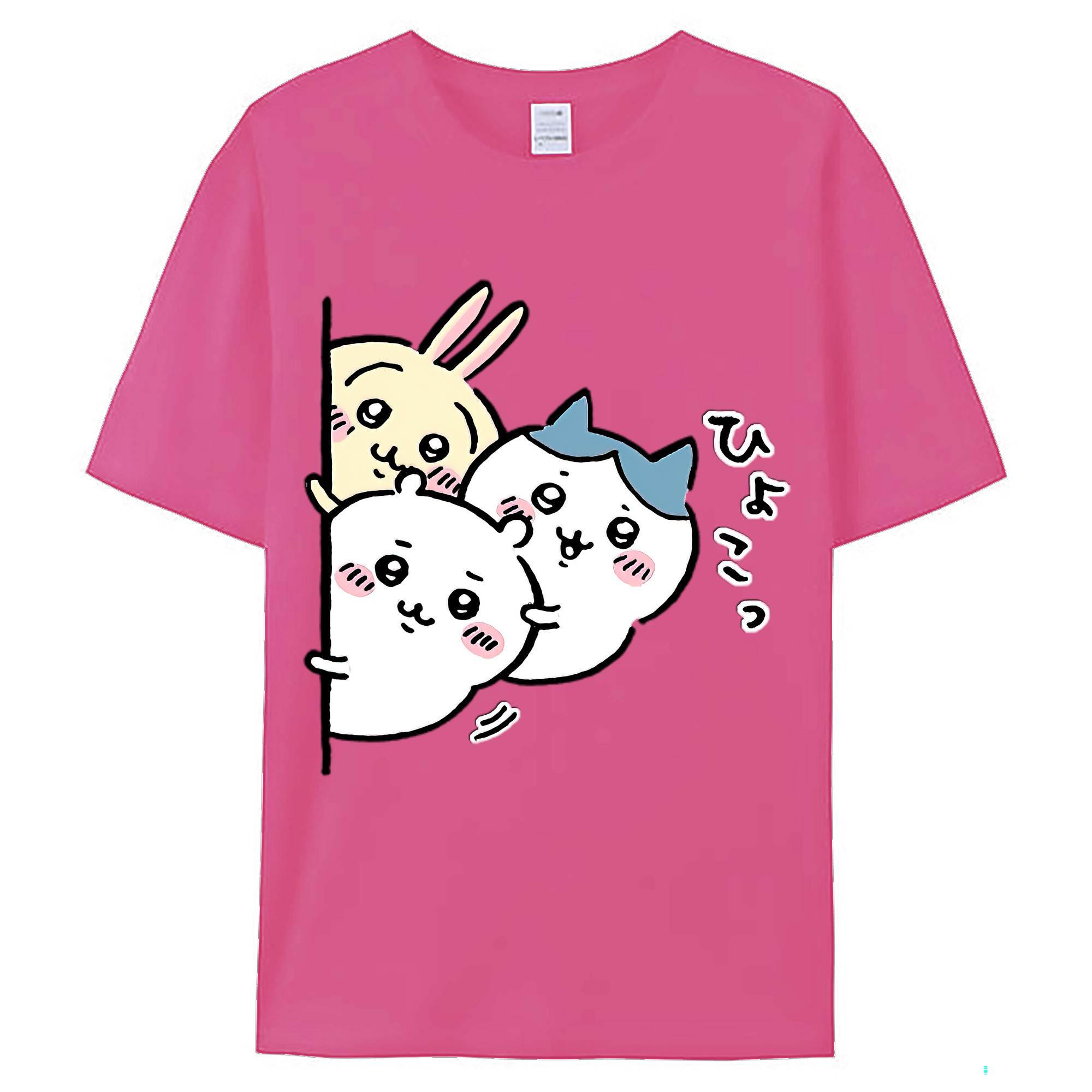 （画像用） ちいかわ うさぎ Chii-kawa usagi レディースカジュアルプリントTシャツ（綿100％）