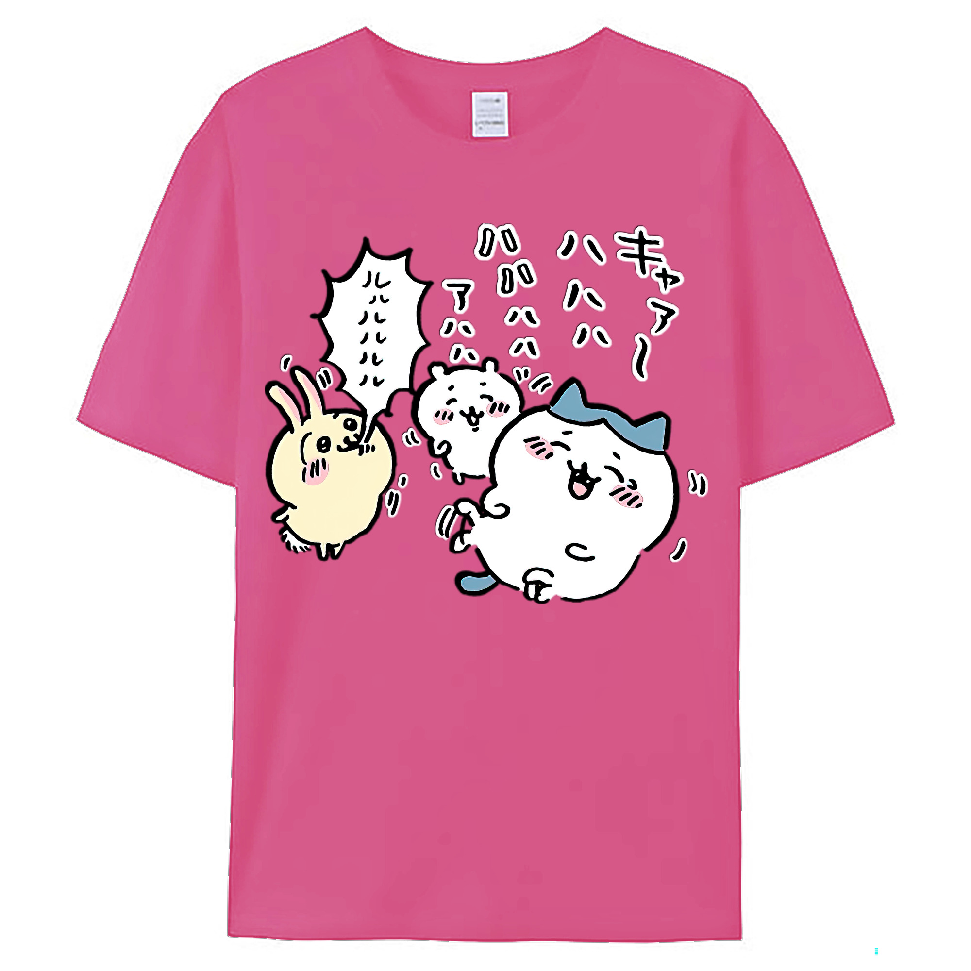 （画像用） ちいかわ うさぎ Chii-kawa usagi レディースカジュアルプリントTシャツ（綿100％）
