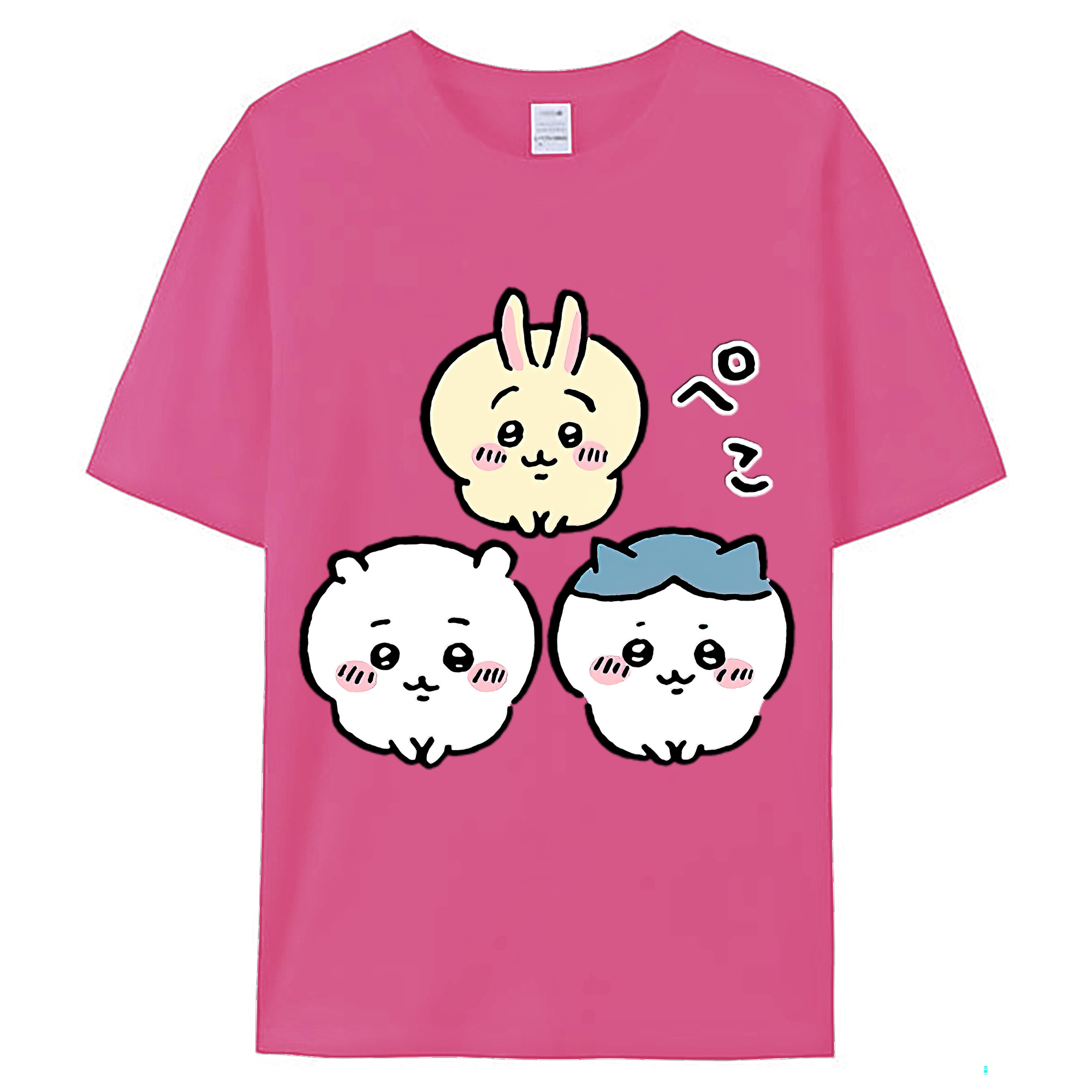 （画像用） ちいかわ うさぎ Chii-kawa usagi レディースカジュアルプリントTシャツ（綿100％）