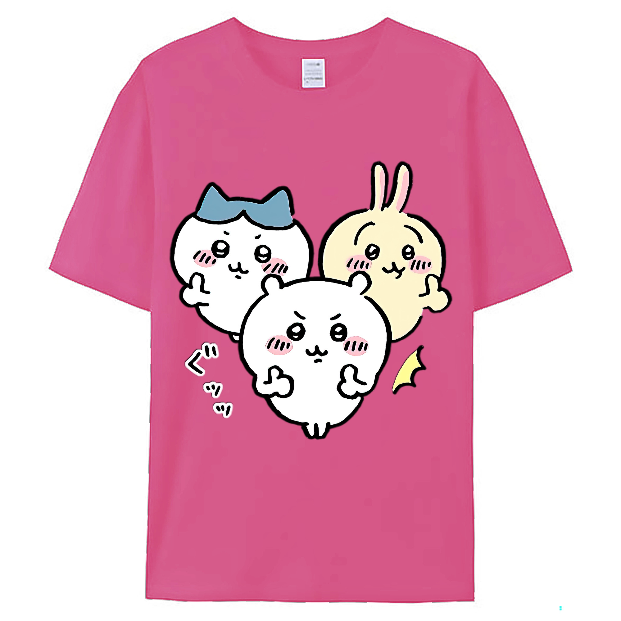 （画像用） ちいかわ うさぎ Chii-kawa usagi レディースカジュアルプリントTシャツ（綿100％）