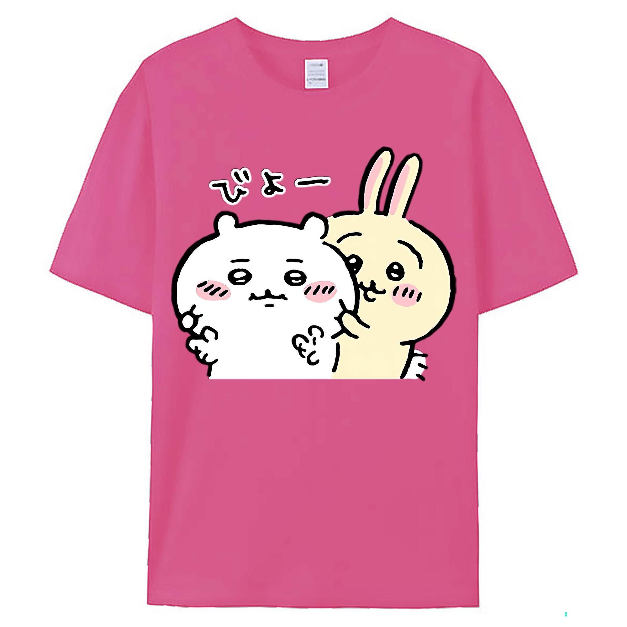 （画像用） ちいかわ うさぎ Chii-kawa usagi レディースカジュアルプリントTシャツ（綿100％）