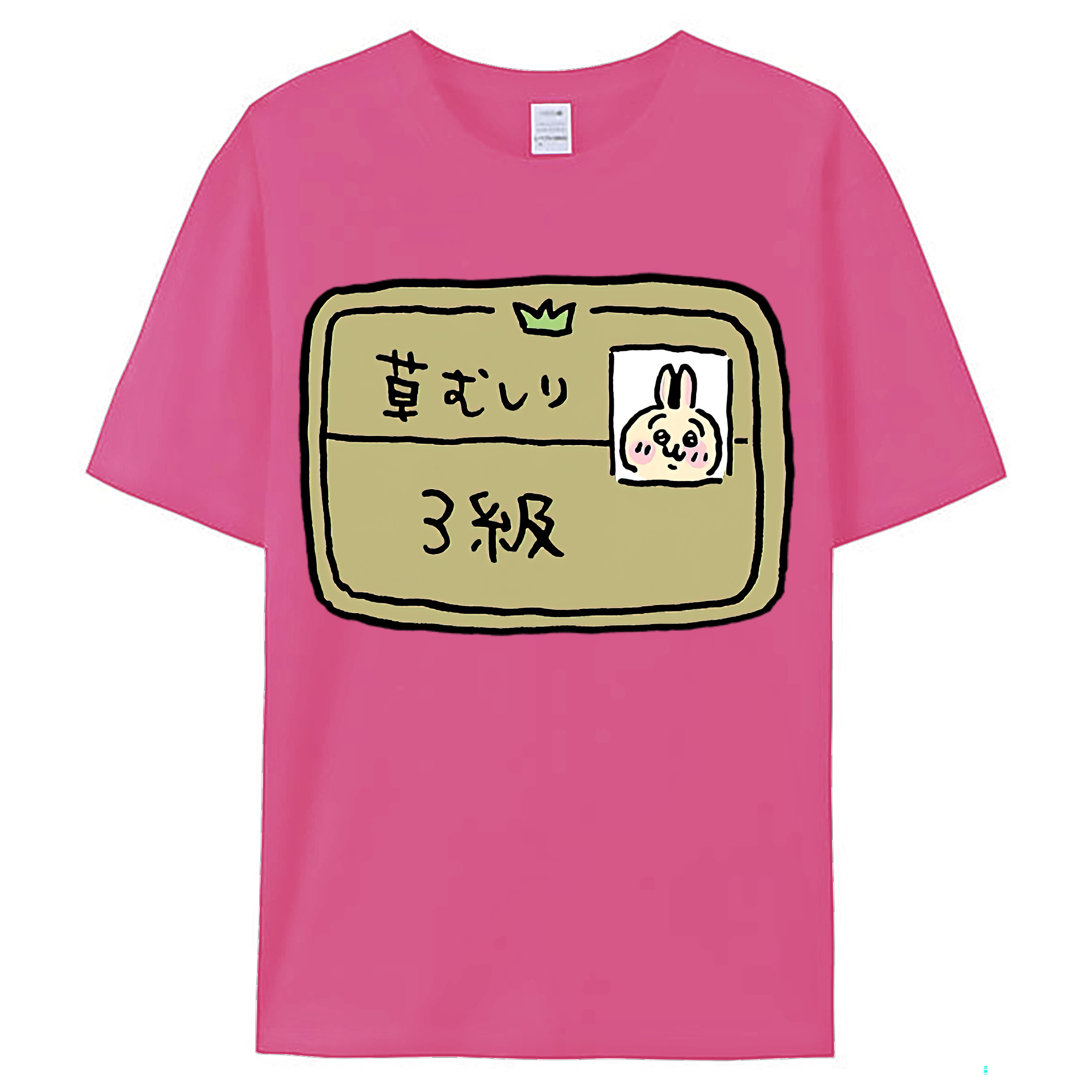 （画像用） ちいかわ うさぎ Chii-kawa usagi レディースカジュアルプリントTシャツ（綿100％）