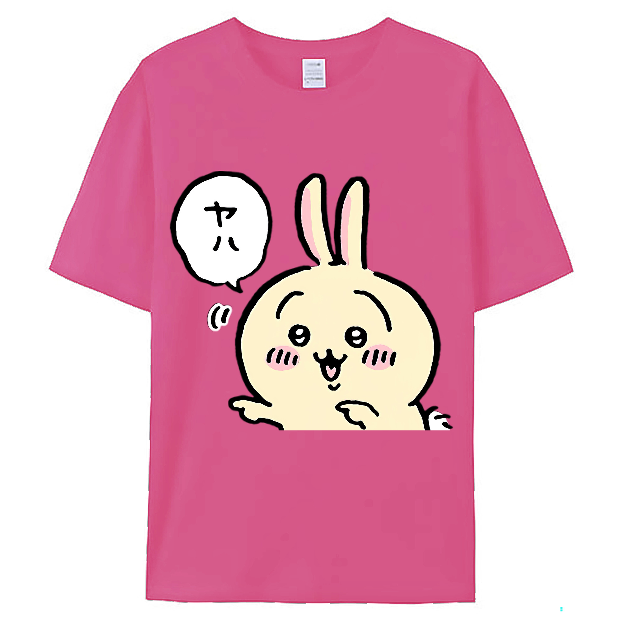 （画像用） ちいかわ うさぎ Chii-kawa usagi レディースカジュアルプリントTシャツ（綿100％）