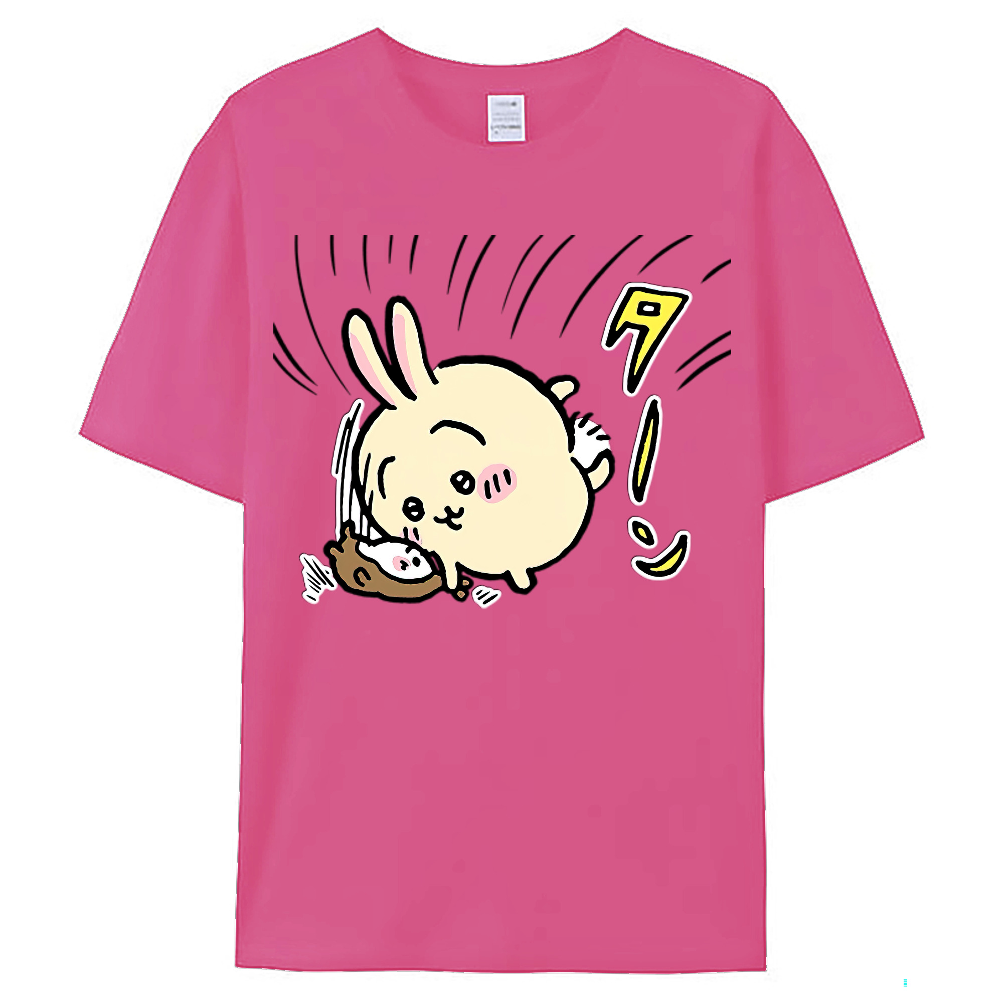 （画像用） ちいかわ うさぎ Chii-kawa usagi レディースカジュアルプリントTシャツ（綿100％）