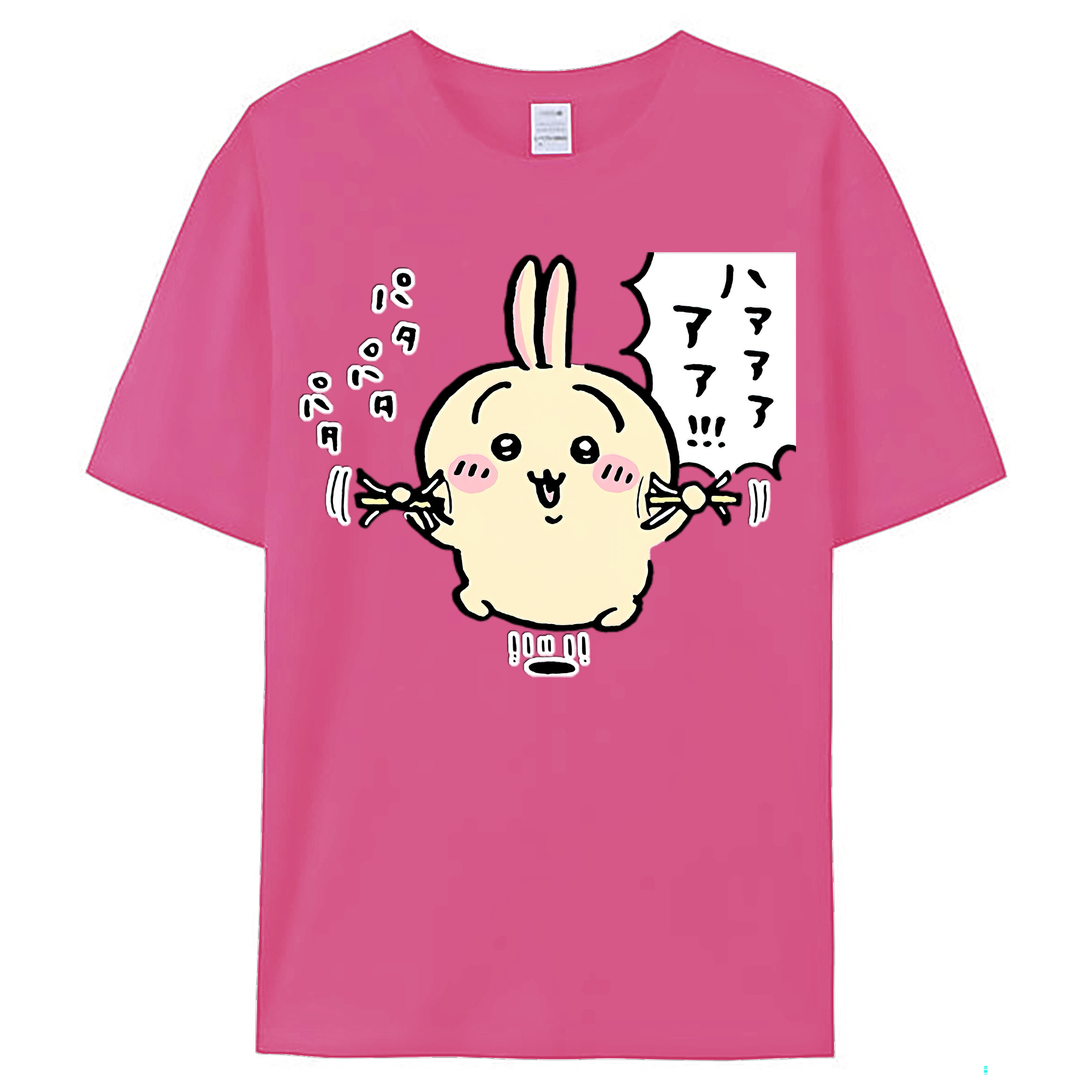 （画像用） ちいかわ うさぎ Chii-kawa usagi レディースカジュアルプリントTシャツ（綿100％）
