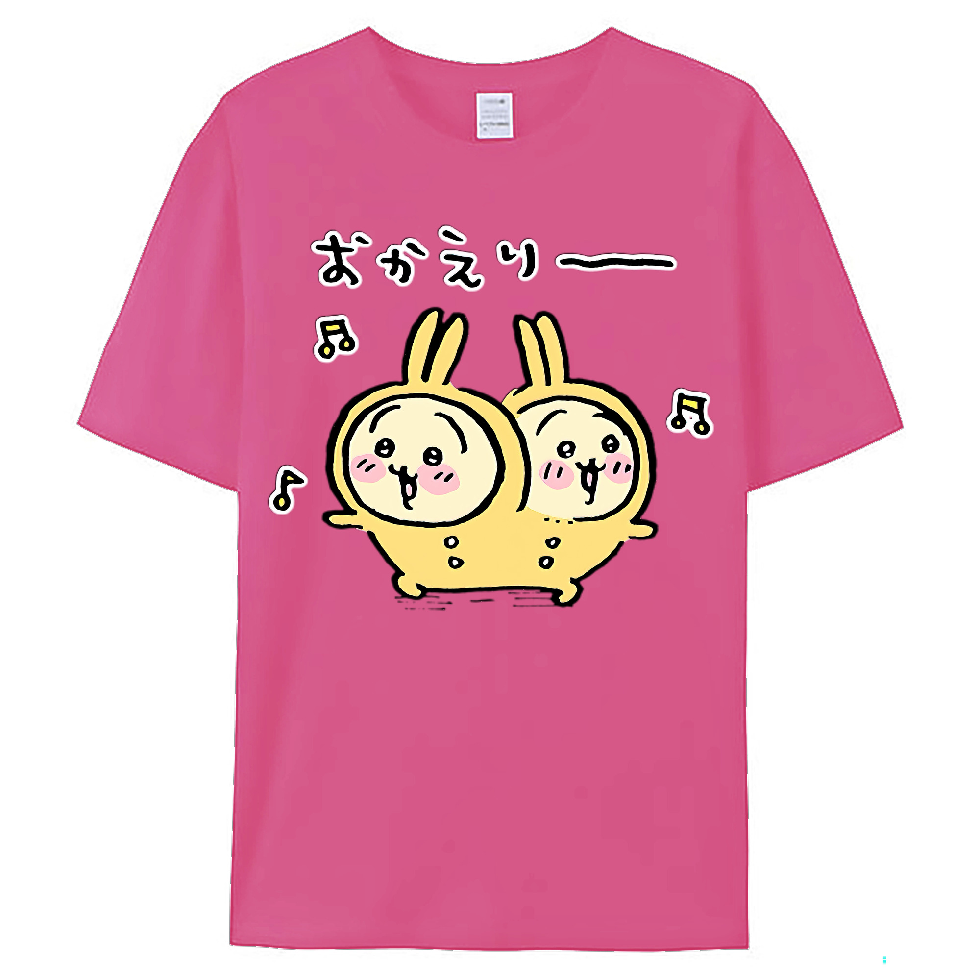 （画像用） ちいかわ うさぎ Chii-kawa usagi レディースカジュアルプリントTシャツ（綿100％）