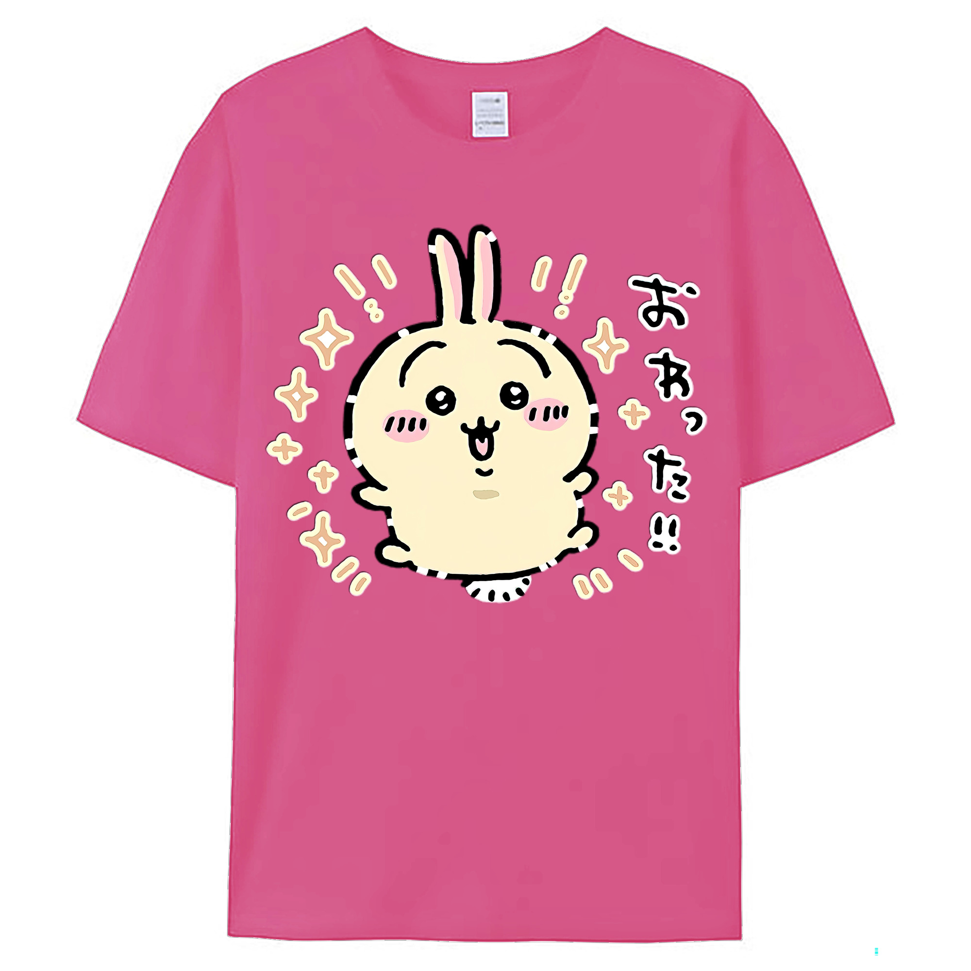 （画像用） ちいかわ うさぎ Chii-kawa usagi レディースカジュアルプリントTシャツ（綿100％）