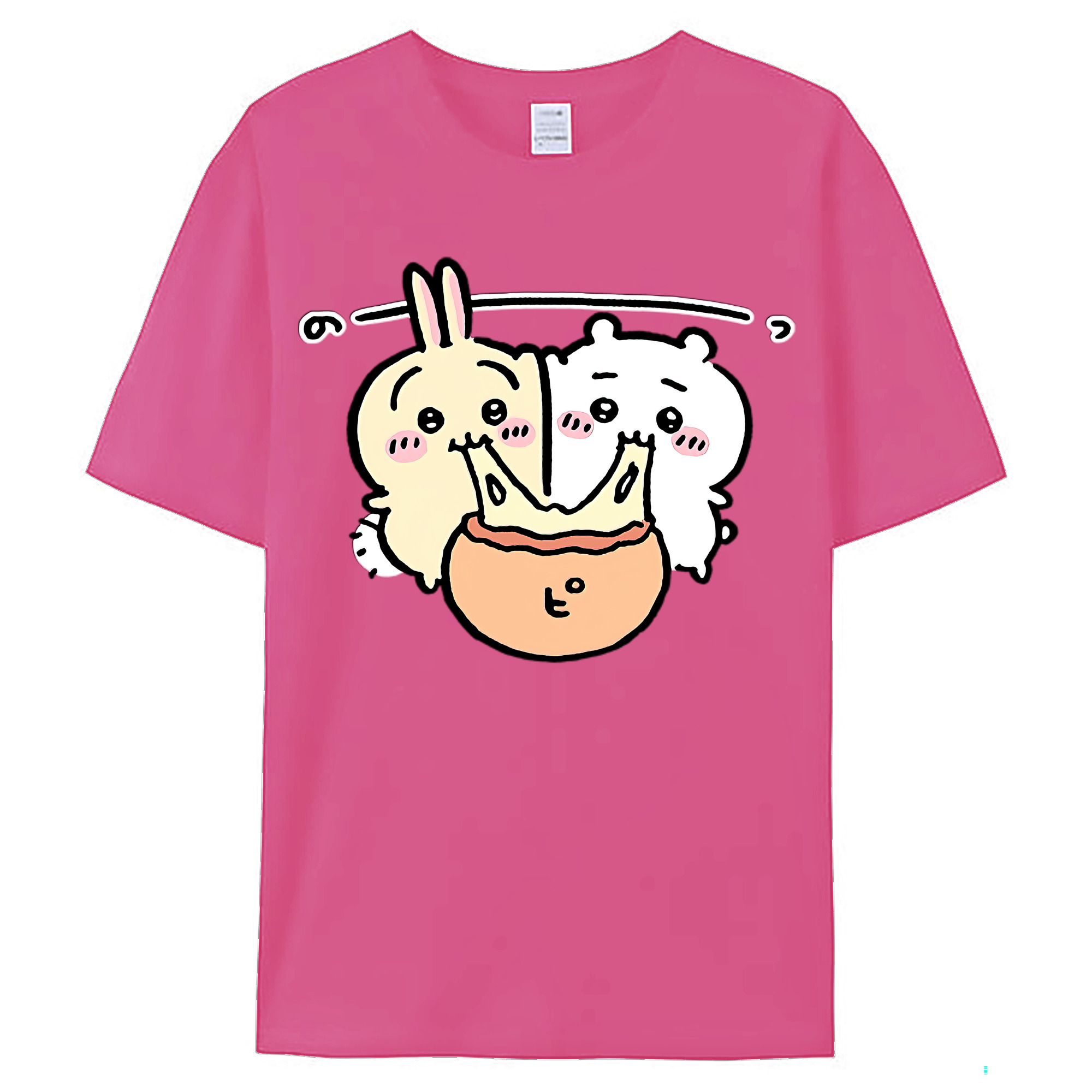 （画像用） ちいかわ うさぎ Chii-kawa usagi レディースカジュアルプリントTシャツ（綿100％）