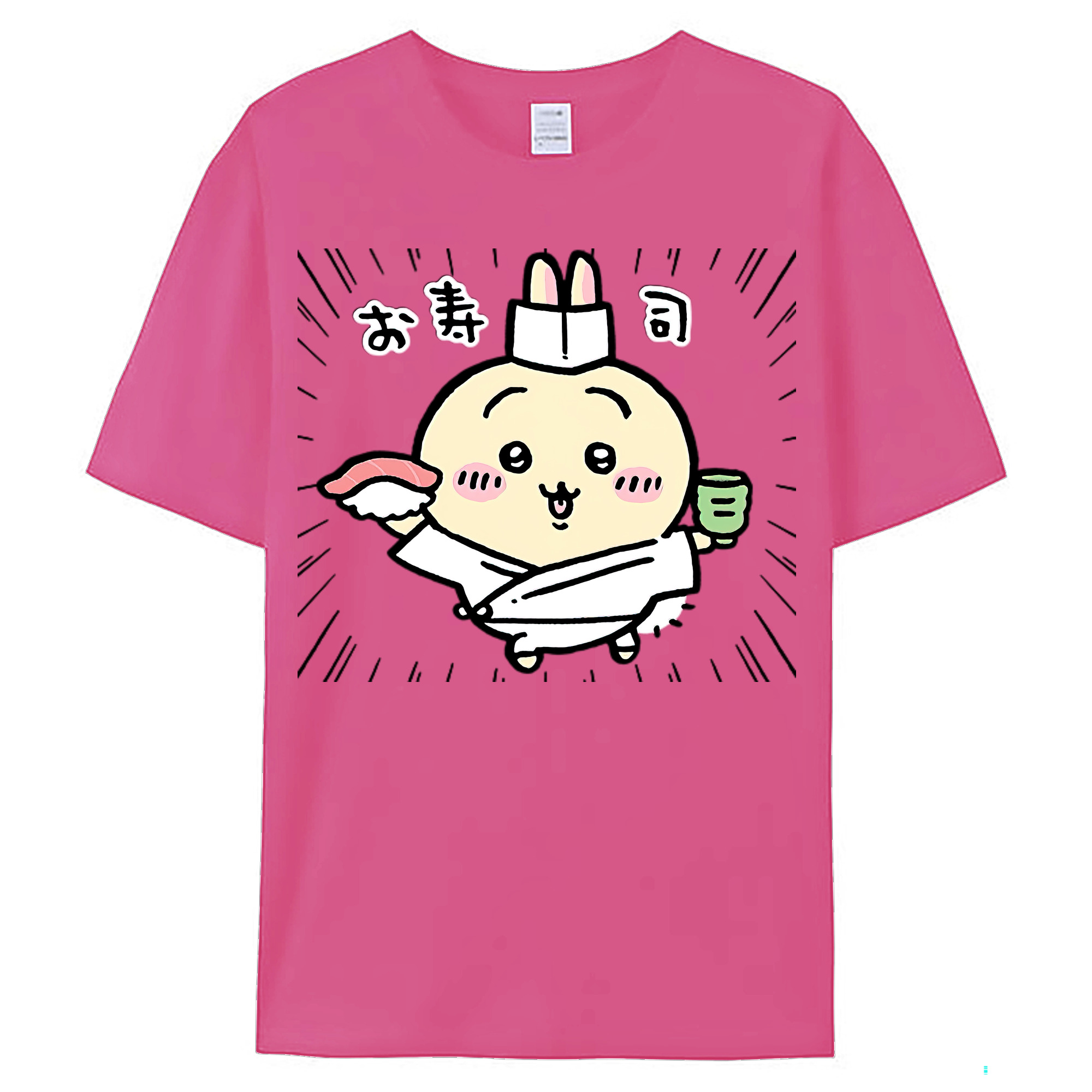 （画像用） ちいかわ うさぎ Chii-kawa usagi レディースカジュアルプリントTシャツ（綿100％）