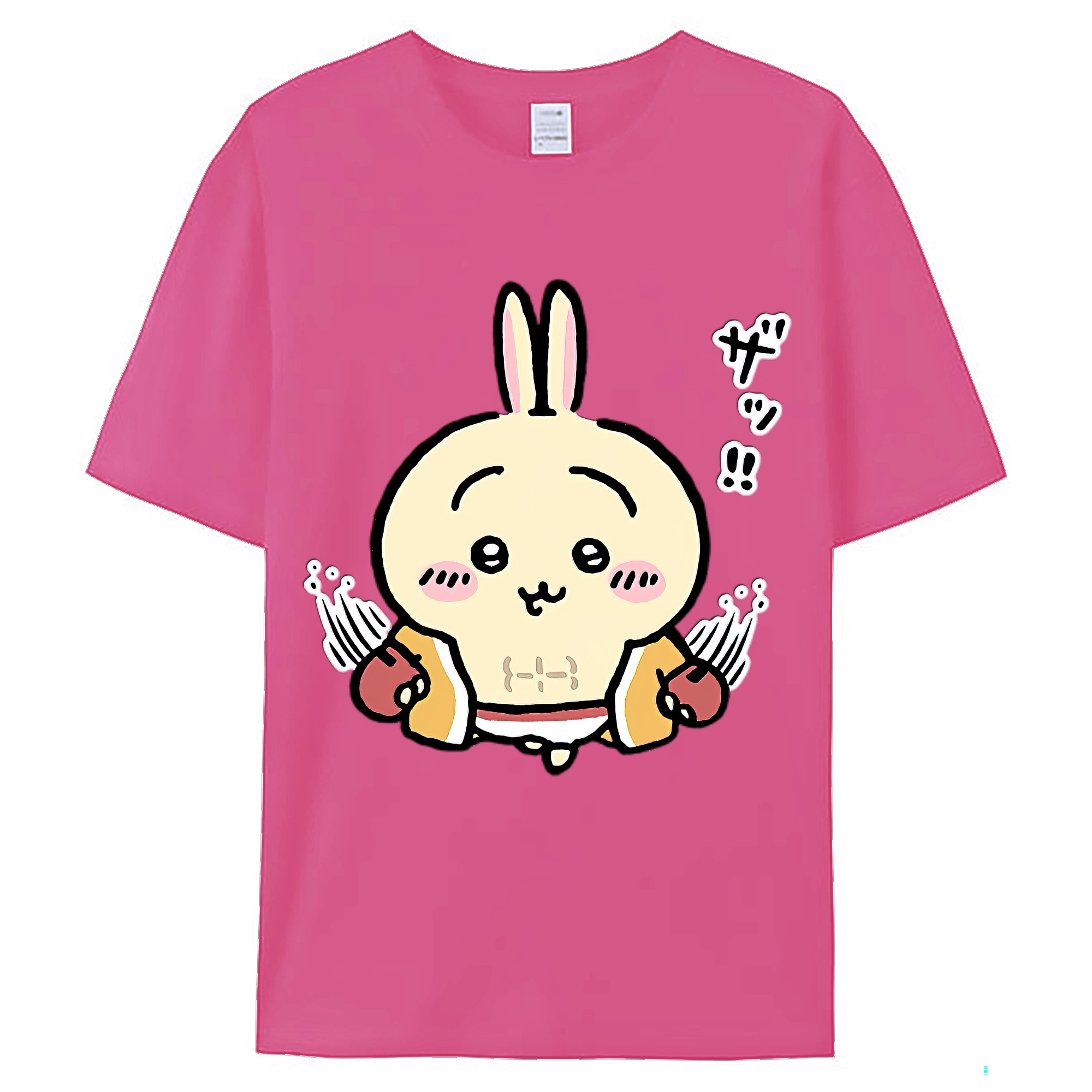 （画像用） ちいかわ うさぎ Chii-kawa usagi レディースカジュアルプリントTシャツ（綿100％）