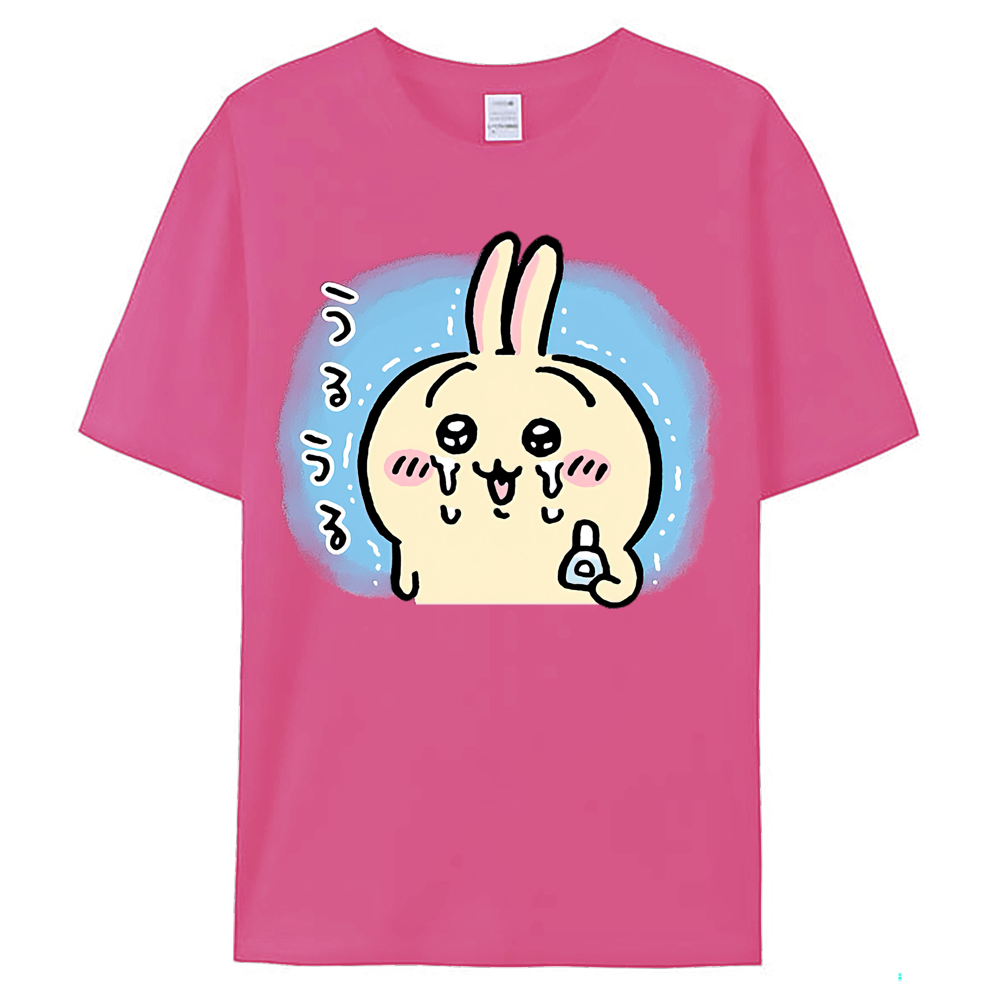 （画像用） ちいかわ うさぎ Chii-kawa usagi レディースカジュアルプリントTシャツ（綿100％）