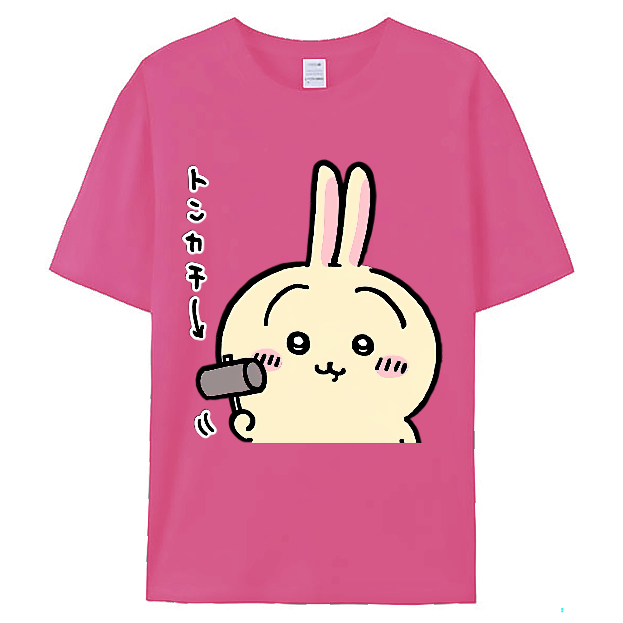 （画像用） ちいかわ うさぎ Chii-kawa usagi レディースカジュアルプリントTシャツ（綿100％）