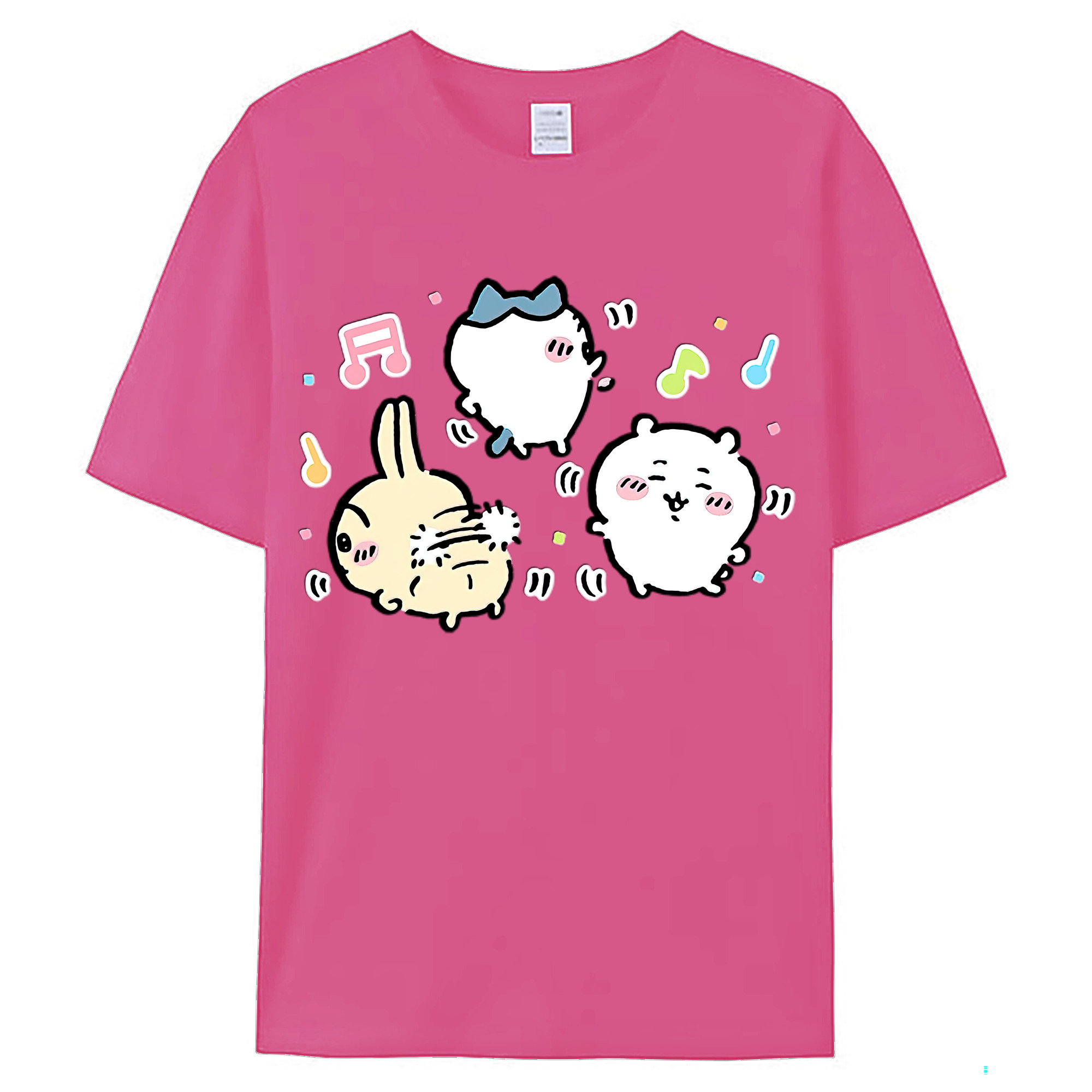 （画像用） ちいかわ うさぎ Chii-kawa usagi レディースカジュアルプリントTシャツ（綿100％）
