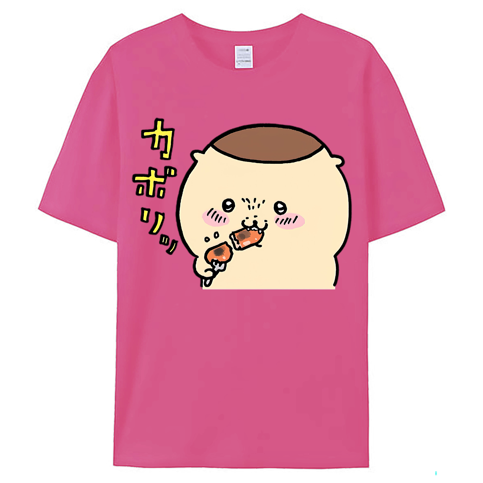 （画像用） ちいかわ くりまんじゅう Chii-kawa kuri manjū レディースカジュアルプリントTシャツ（綿100％）