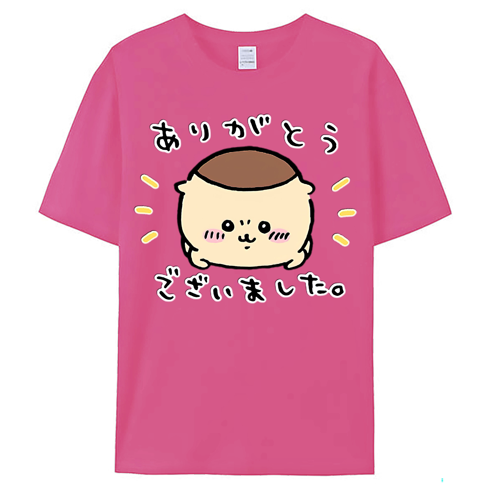 （画像用） ちいかわ くりまんじゅう Chii-kawa kuri manjū レディースカジュアルプリントTシャツ（綿100％）