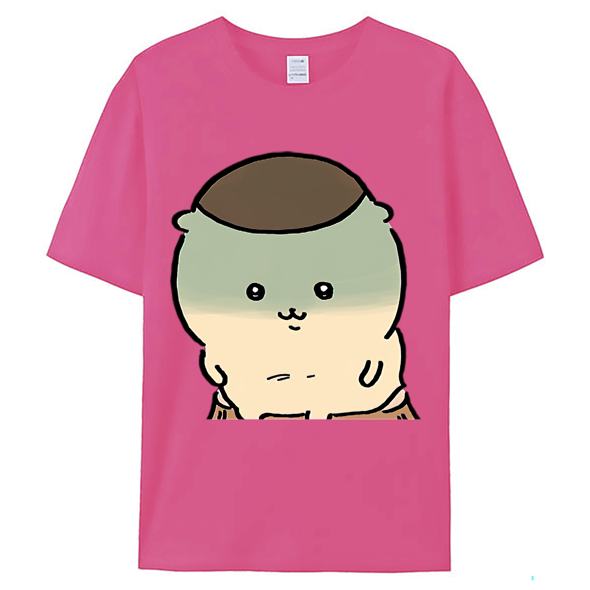 （画像用） ちいかわ くりまんじゅう Chii-kawa kuri manjū レディースカジュアルプリントTシャツ（綿100％）