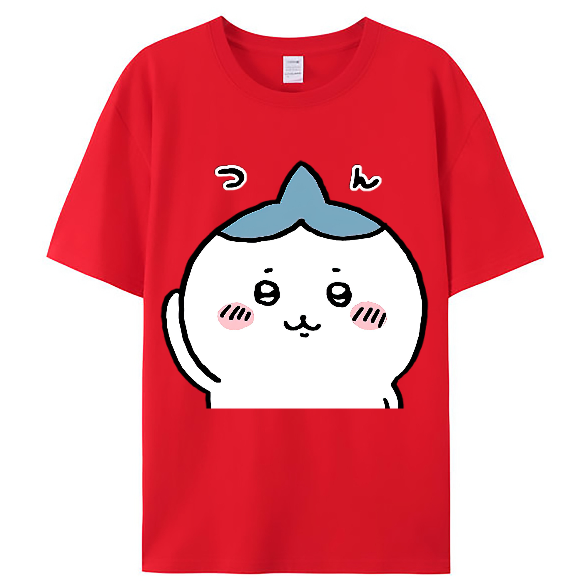 （画像用） ちいかわ ハチワレ Chii-kawa hachiware レディースカジュアルプリントTシャツ（綿100％）