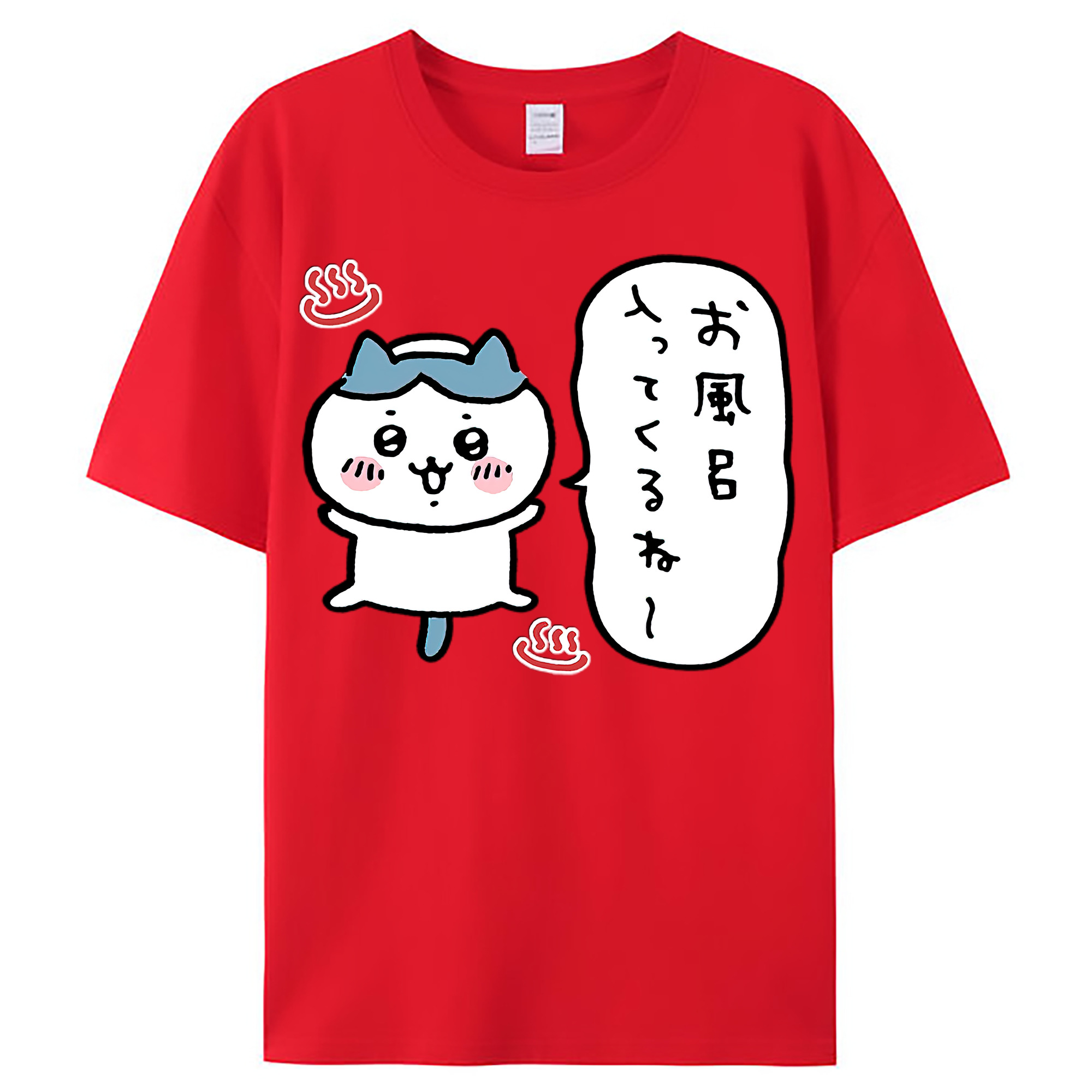 （画像用） ちいかわ ハチワレ Chii-kawa hachiware レディースカジュアルプリントTシャツ（綿100％）