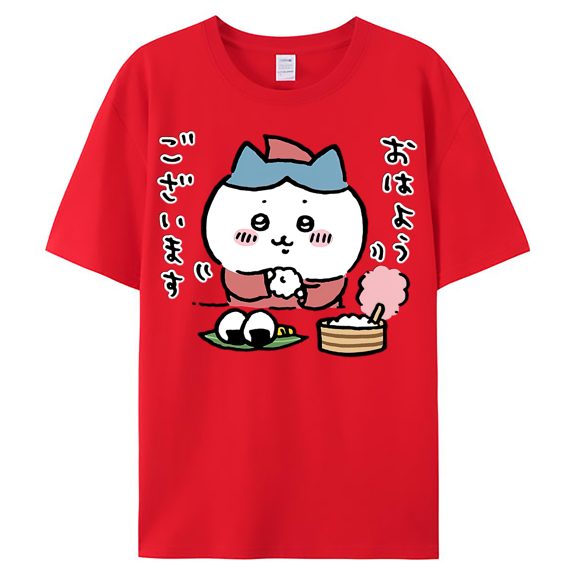 （画像用） ちいかわ ハチワレ Chii-kawa hachiware レディースカジュアルプリントTシャツ（綿100％）
