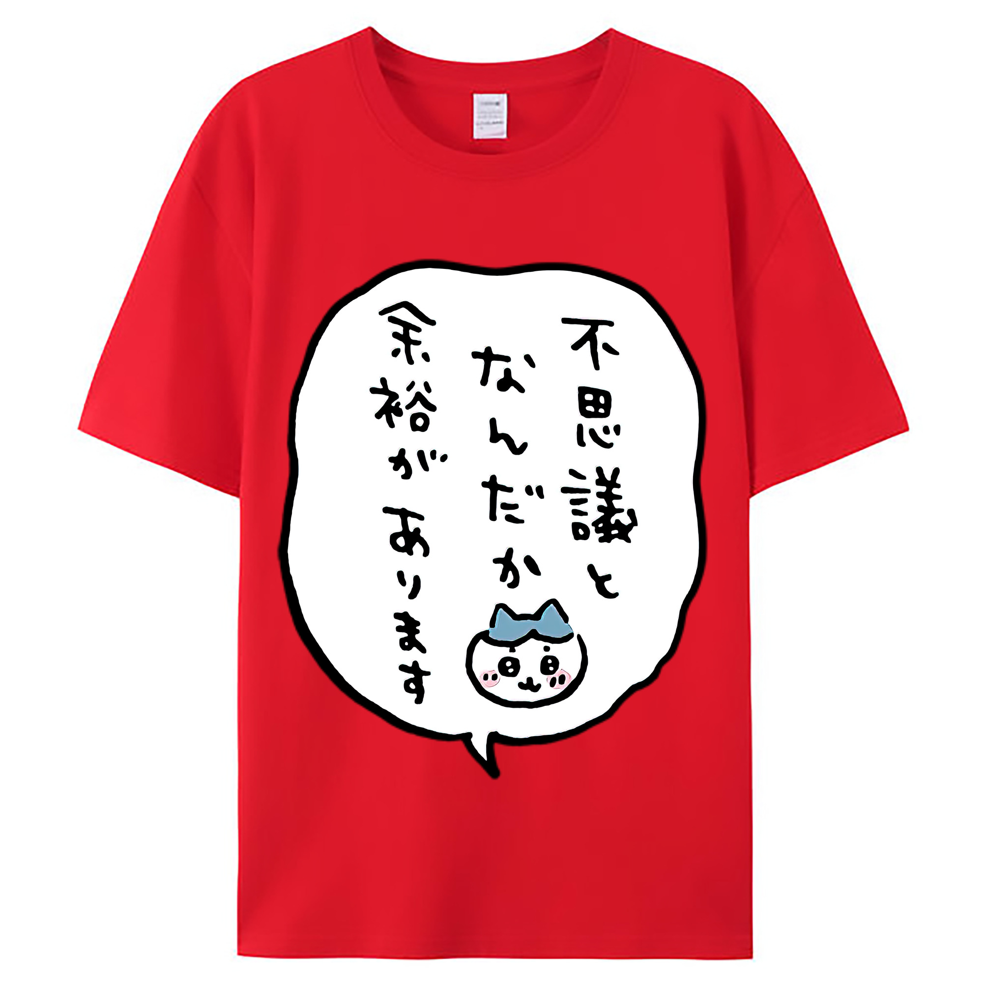 （画像用） ちいかわ ハチワレ Chii-kawa hachiware レディースカジュアルプリントTシャツ（綿100％）