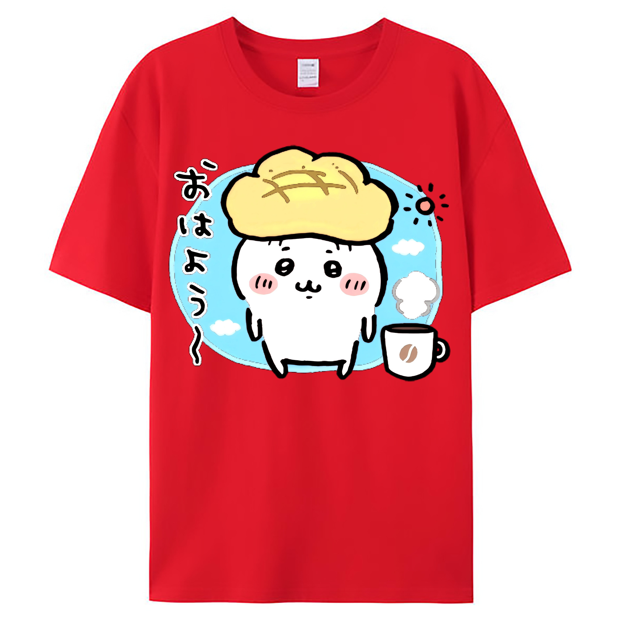 （画像用） ちいかわ ちいかわ Chii-kawa chiikawa レディースカジュアルプリントTシャツ（綿100％）