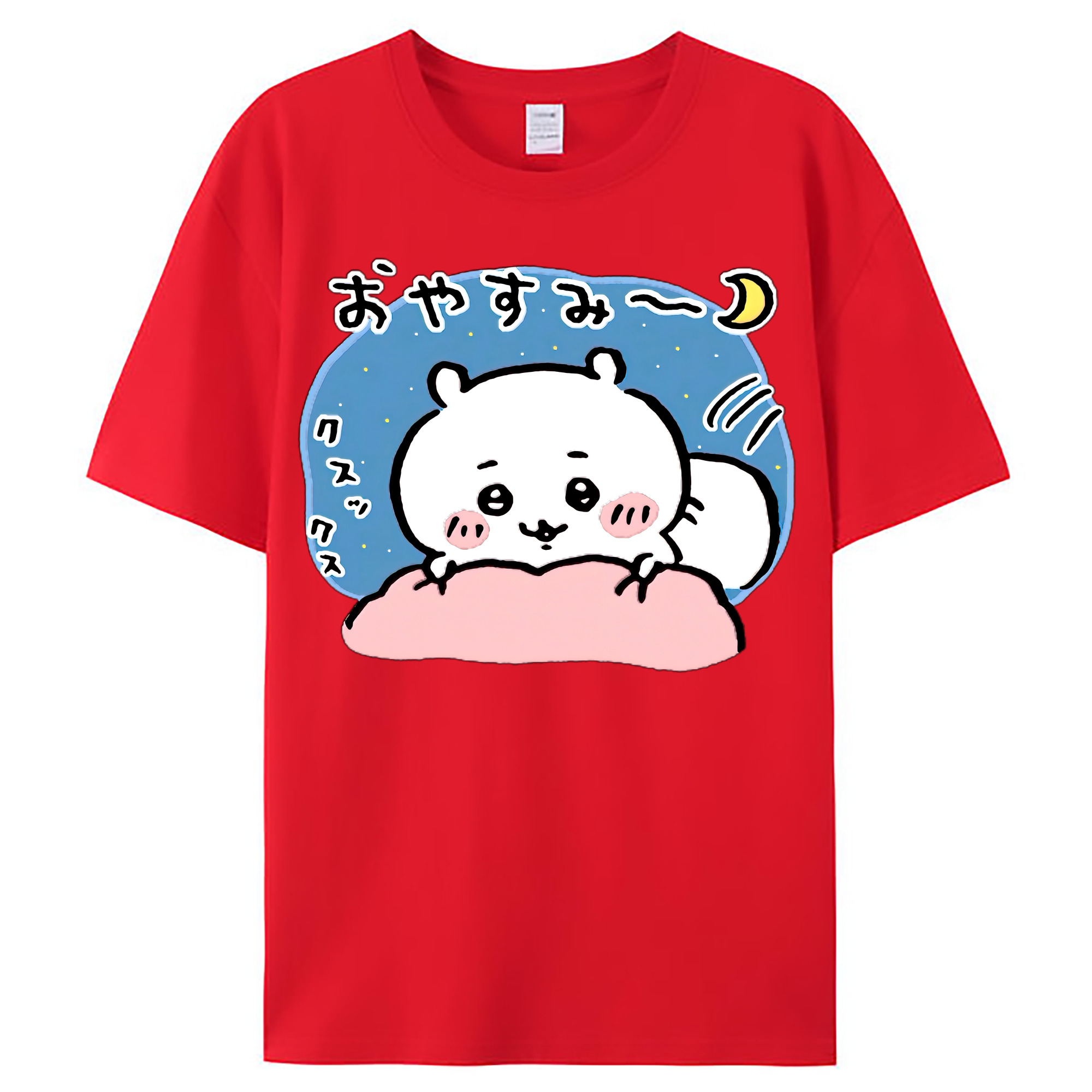 （画像用） ちいかわ ちいかわ Chii-kawa chiikawa レディースカジュアルプリントTシャツ（綿100％）