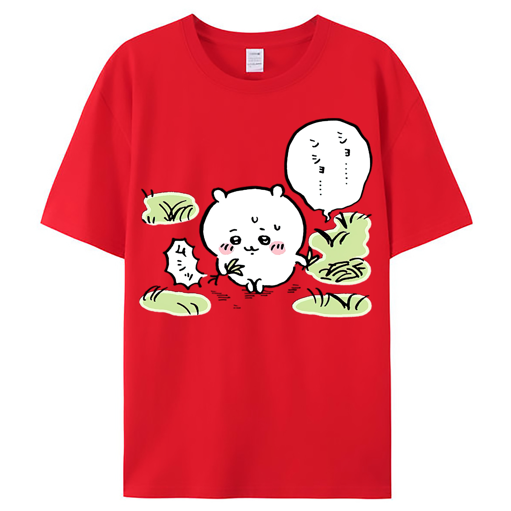 （画像用） ちいかわ ちいかわ Chii-kawa chiikawa レディースカジュアルプリントTシャツ（綿100％）