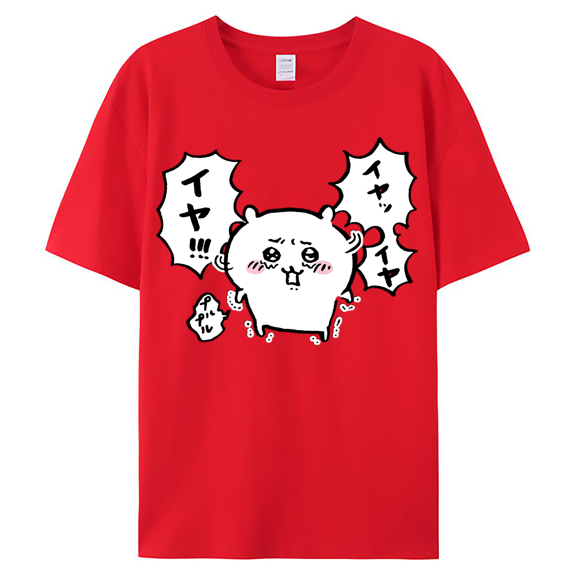 （画像用） ちいかわ ちいかわ Chii-kawa chiikawa レディースカジュアルプリントTシャツ（綿100％）