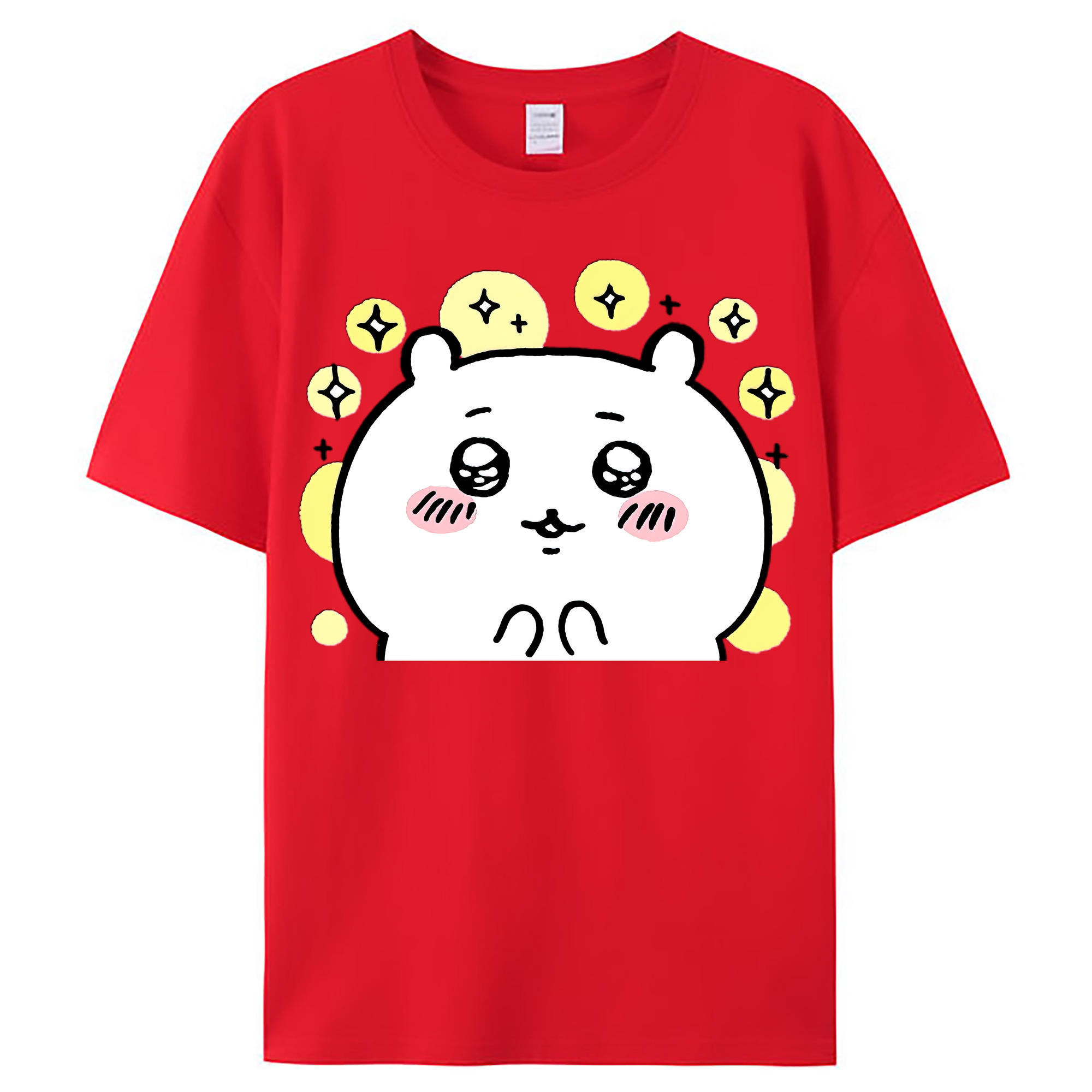 （画像用） ちいかわ ちいかわ Chii-kawa chiikawa レディースカジュアルプリントTシャツ（綿100％）
