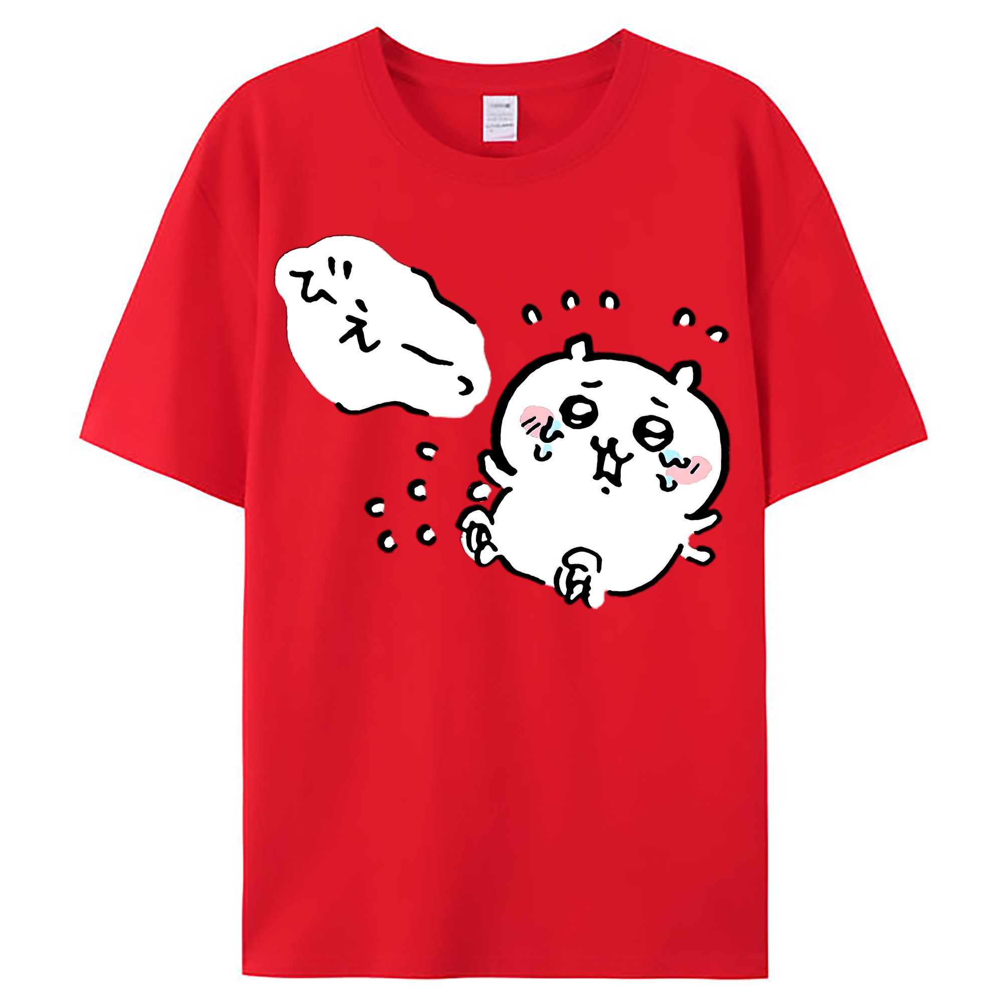（画像用） ちいかわ ちいかわ Chii-kawa chiikawa レディースカジュアルプリントTシャツ（綿100％）