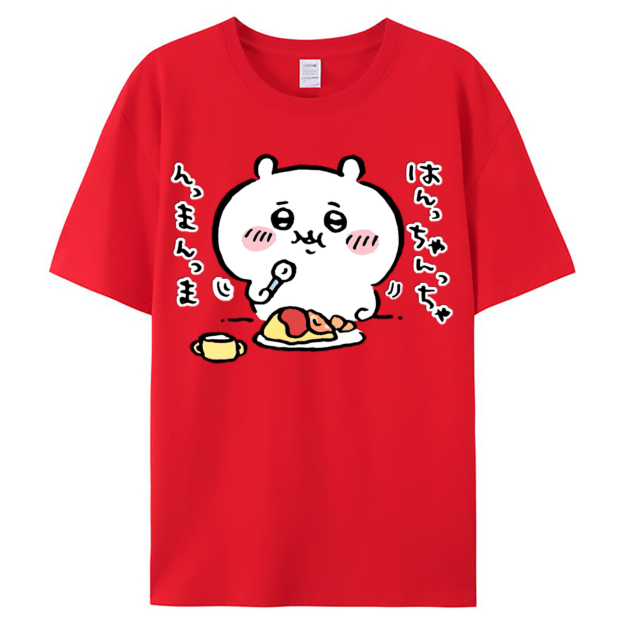 （画像用） ちいかわ ちいかわ Chii-kawa chiikawa レディースカジュアルプリントTシャツ（綿100％）