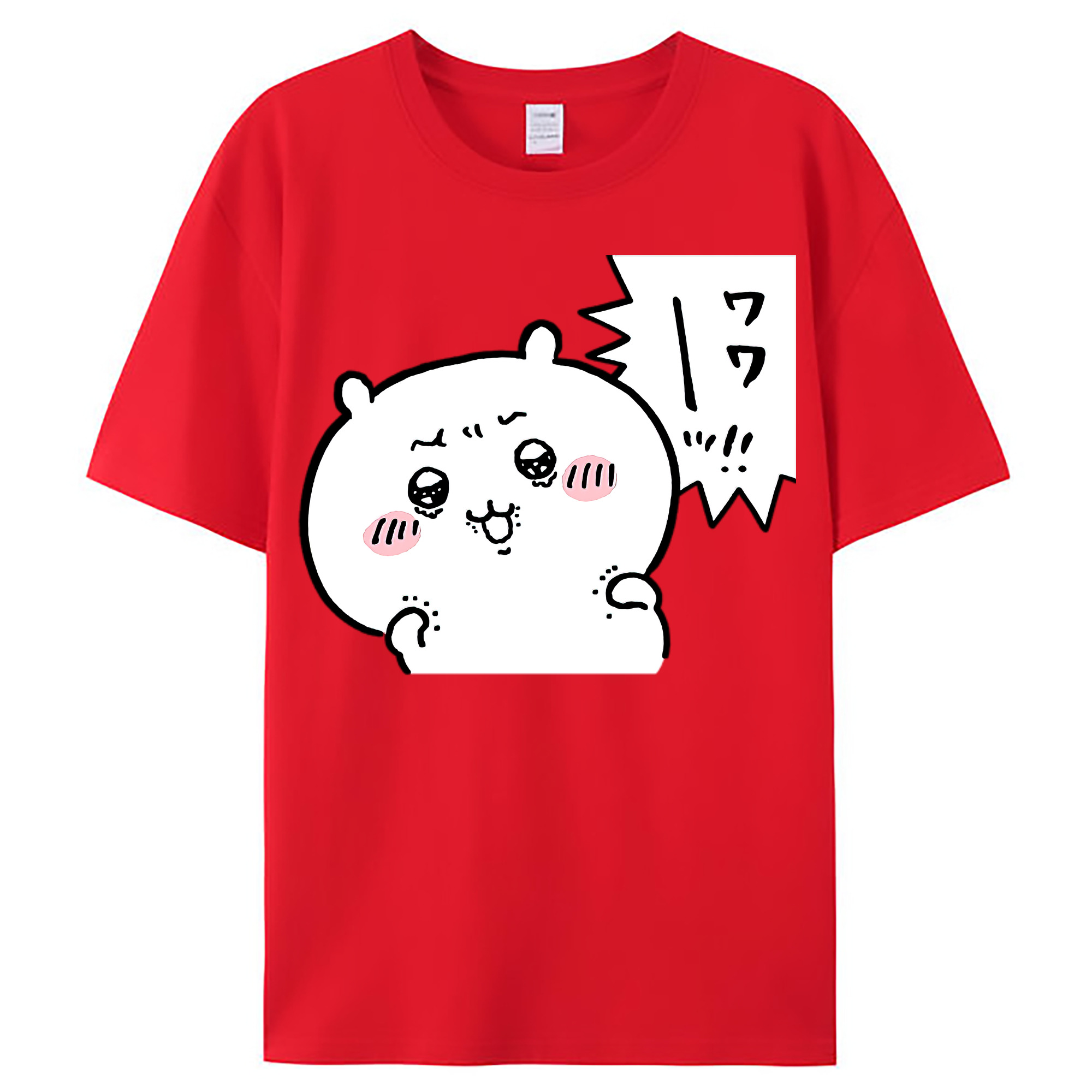 （画像用） ちいかわ ちいかわ Chii-kawa chiikawa レディースカジュアルプリントTシャツ（綿100％）