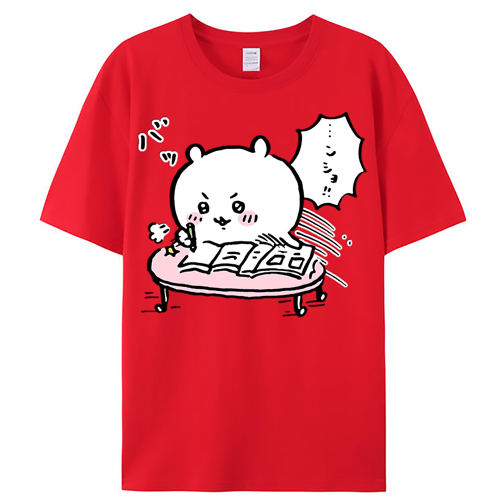 （画像用） ちいかわ ちいかわ Chii-kawa chiikawa レディースカジュアルプリントTシャツ（綿100％）